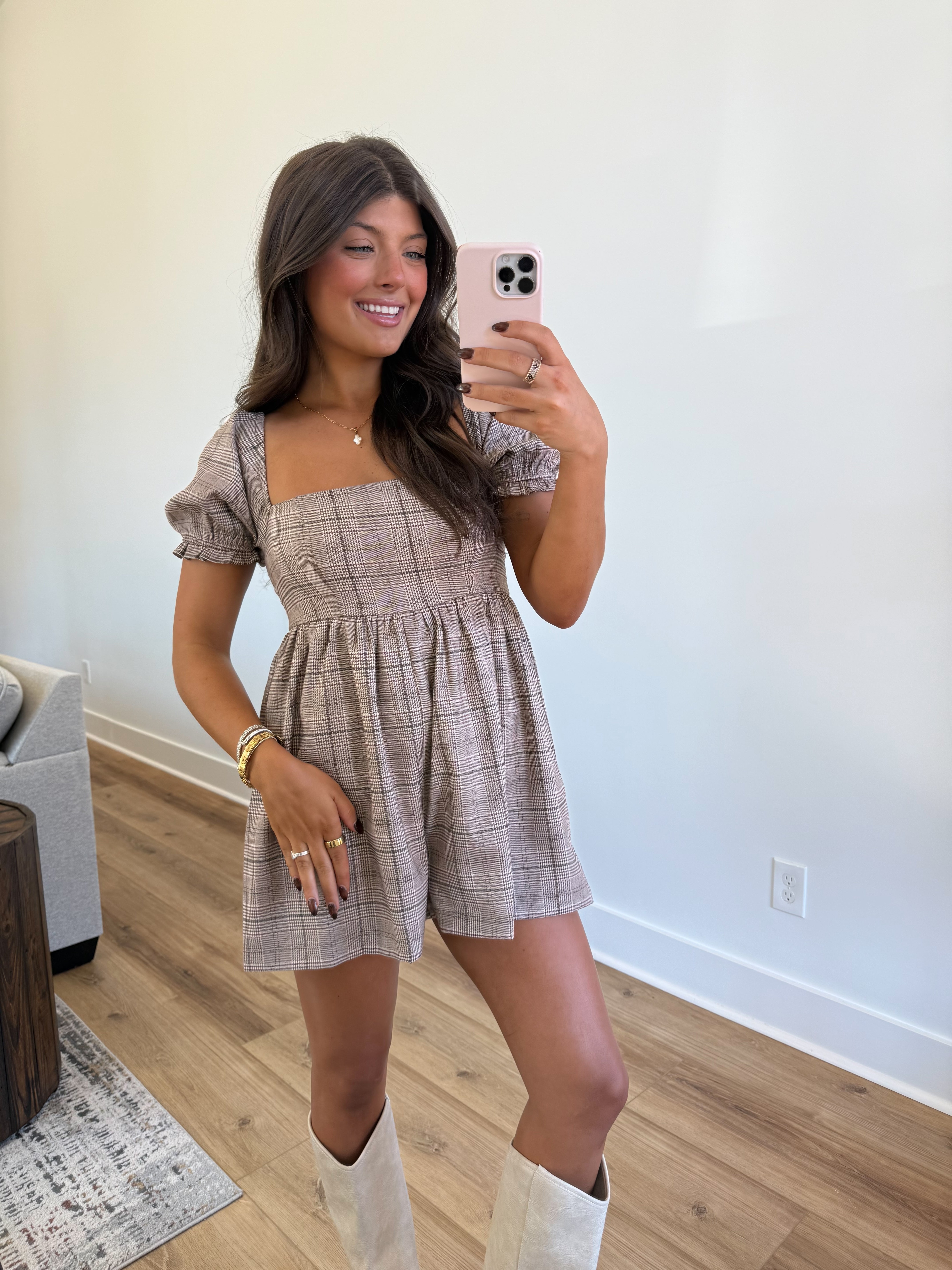 Hazel Check Romper