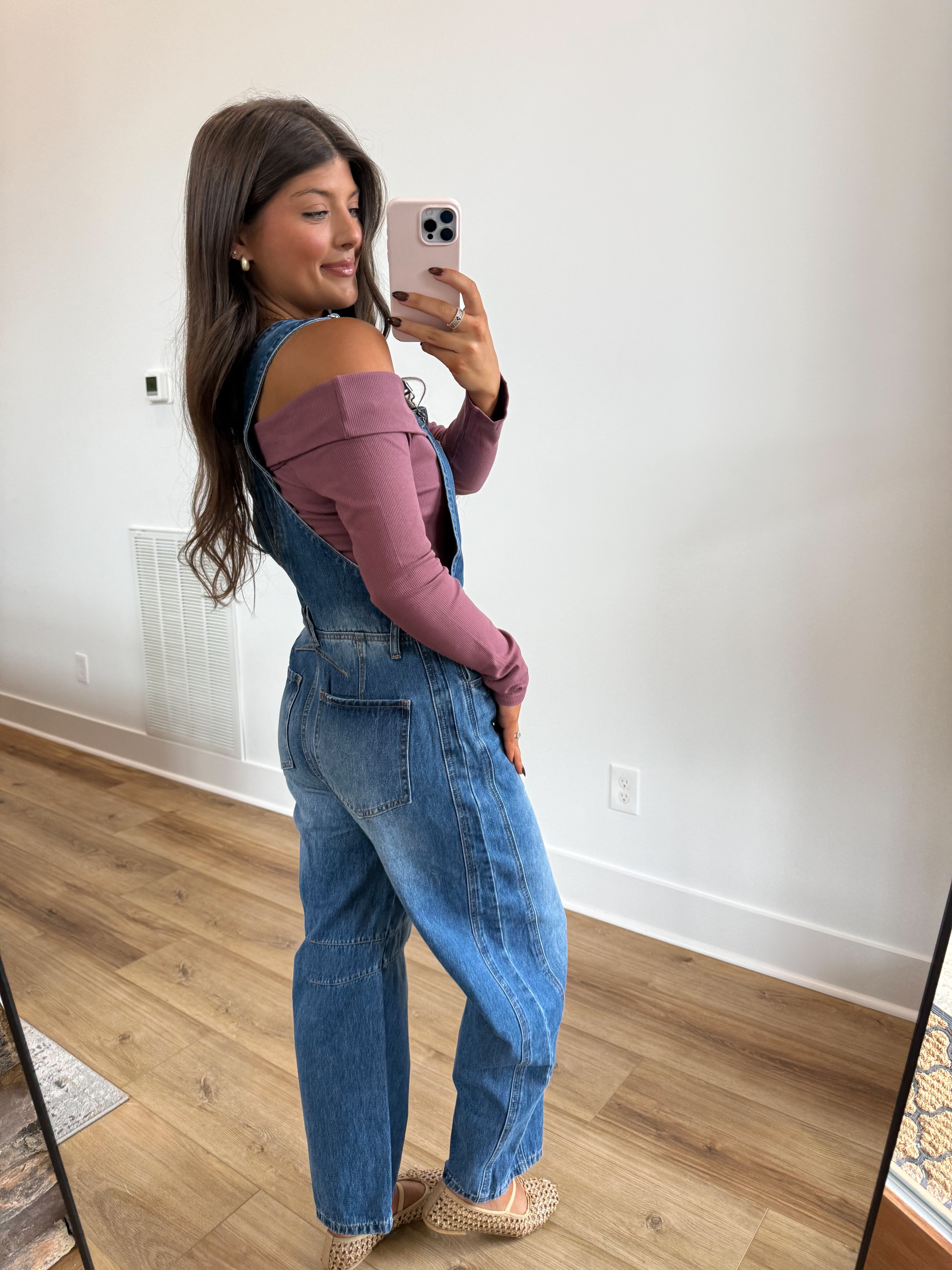 Barrel Denim Overalls