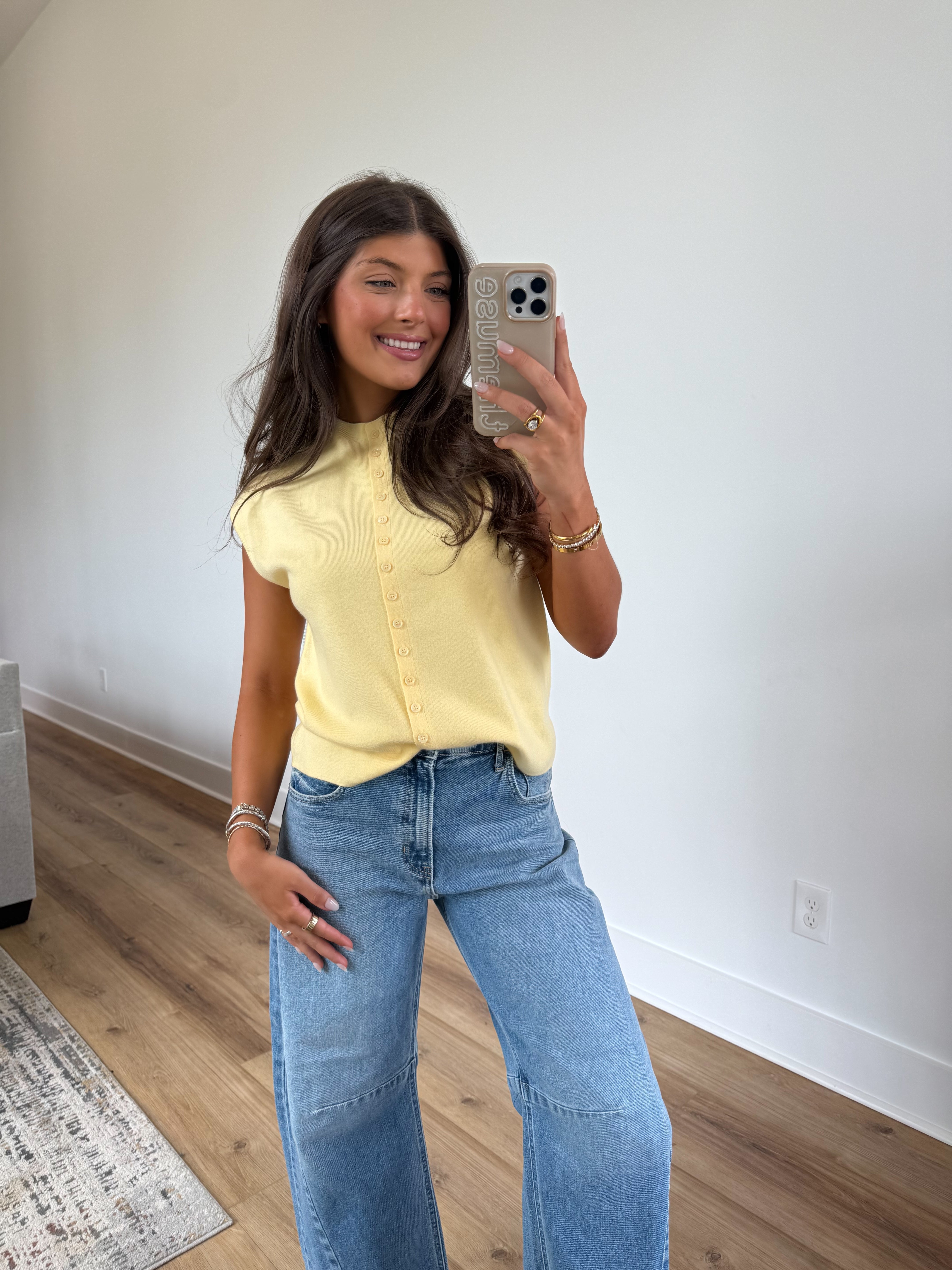 Jellybean Sweater Top (Lemon)