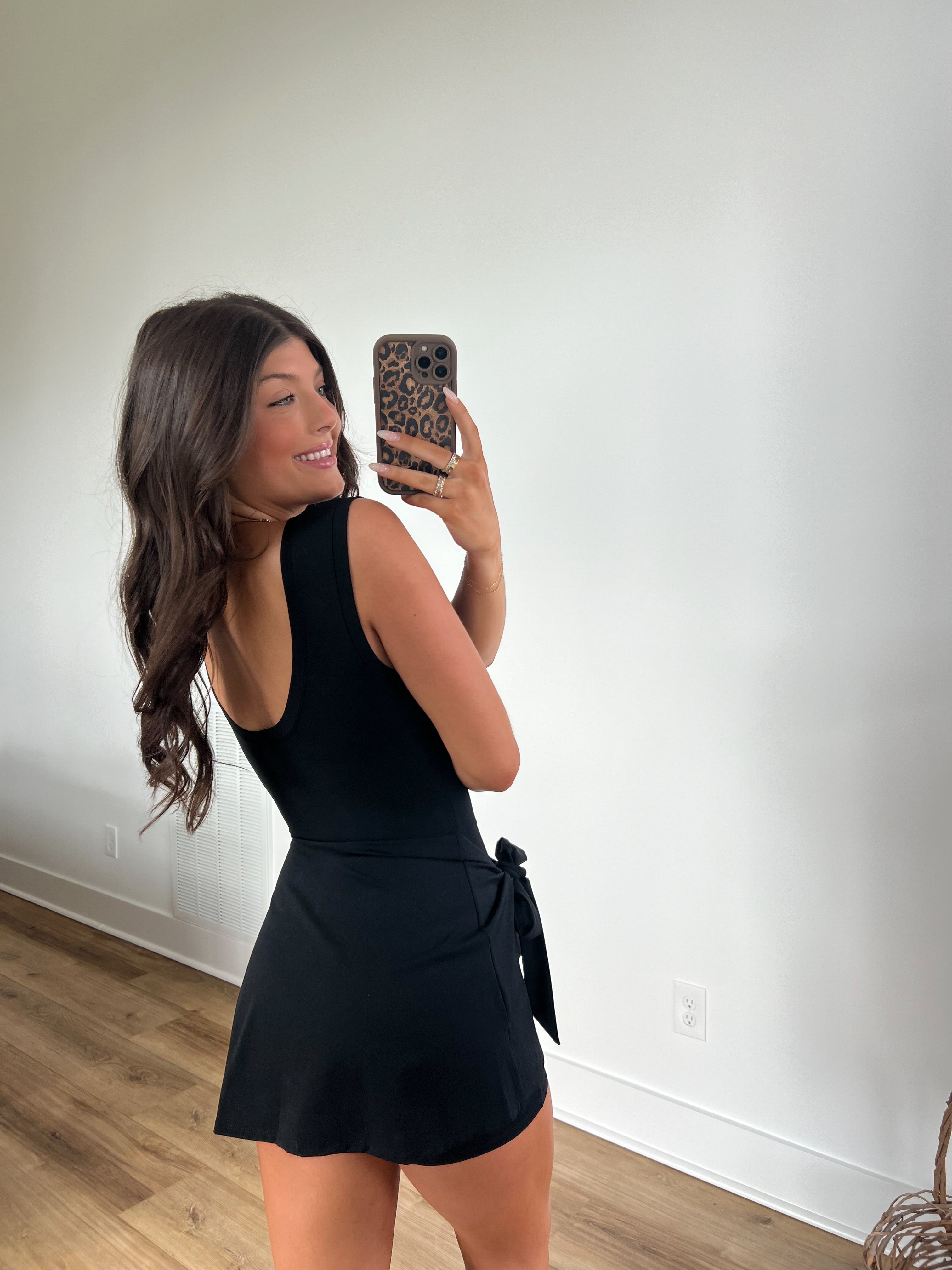 Black Wrap Athletic Dress (Restock)