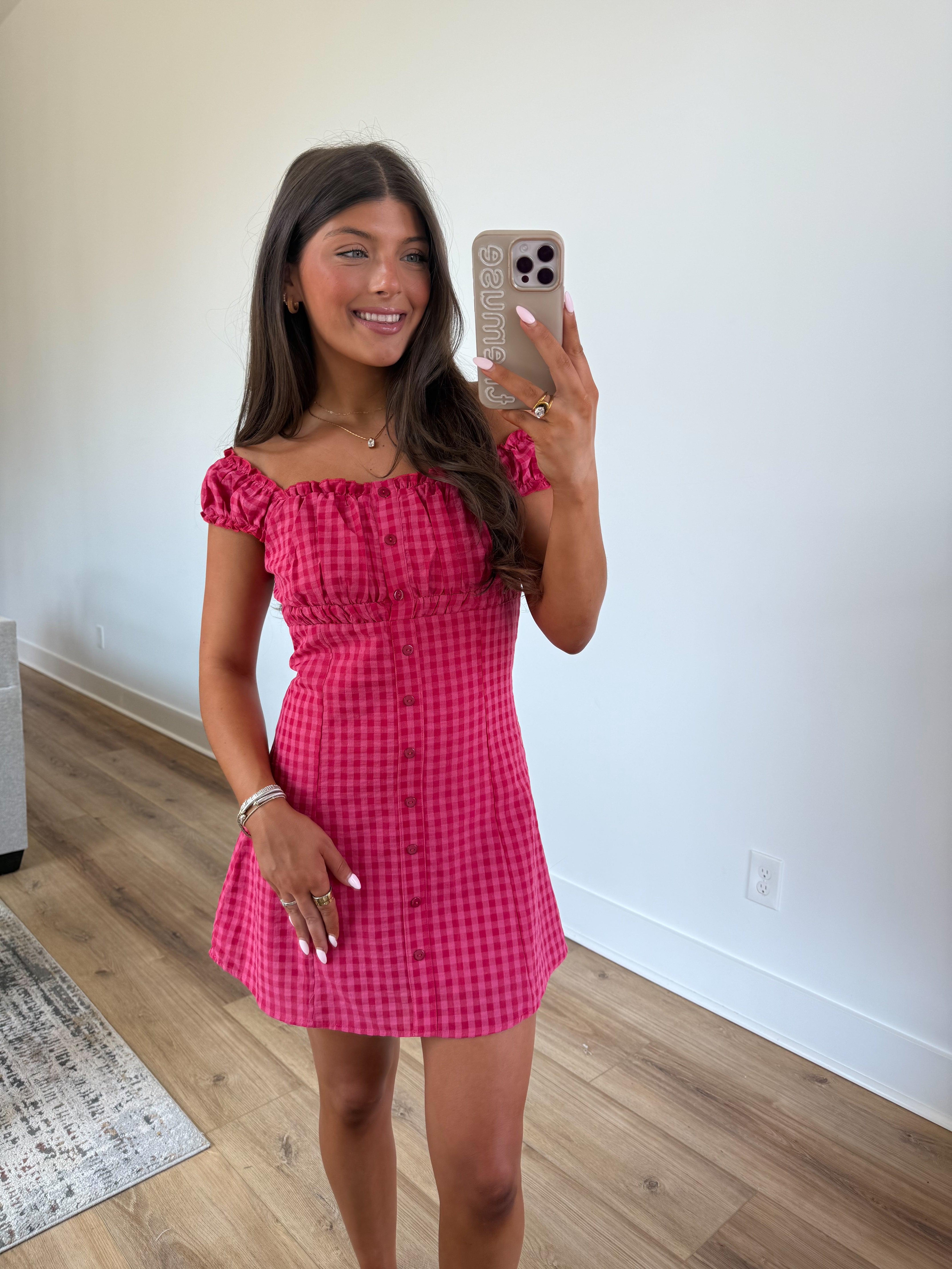 Lisi Gingham Mini Dress