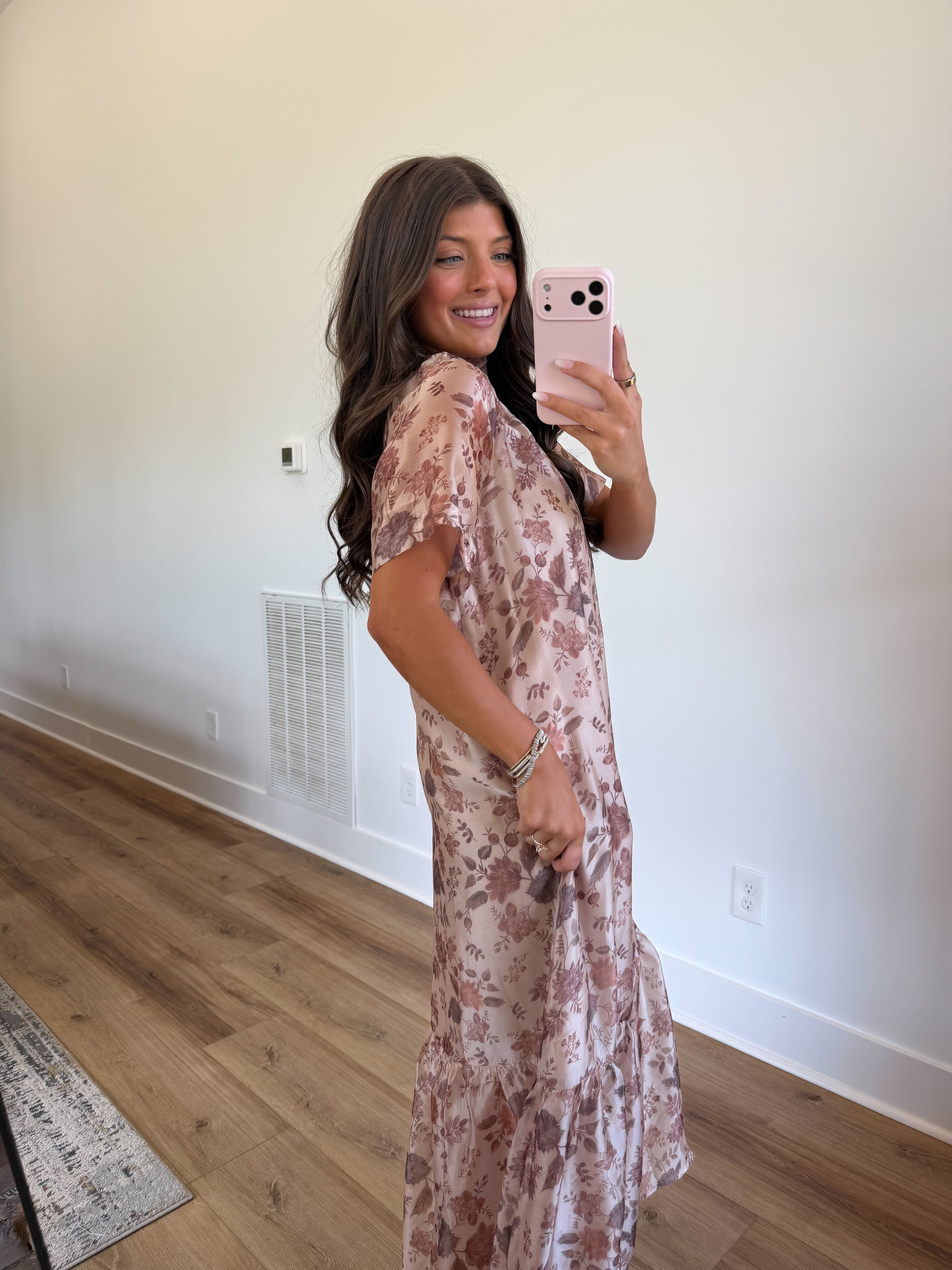 Floral Archive Dress (Taupe) (PRE-ORDER (1-2 weeks)/ Restock)