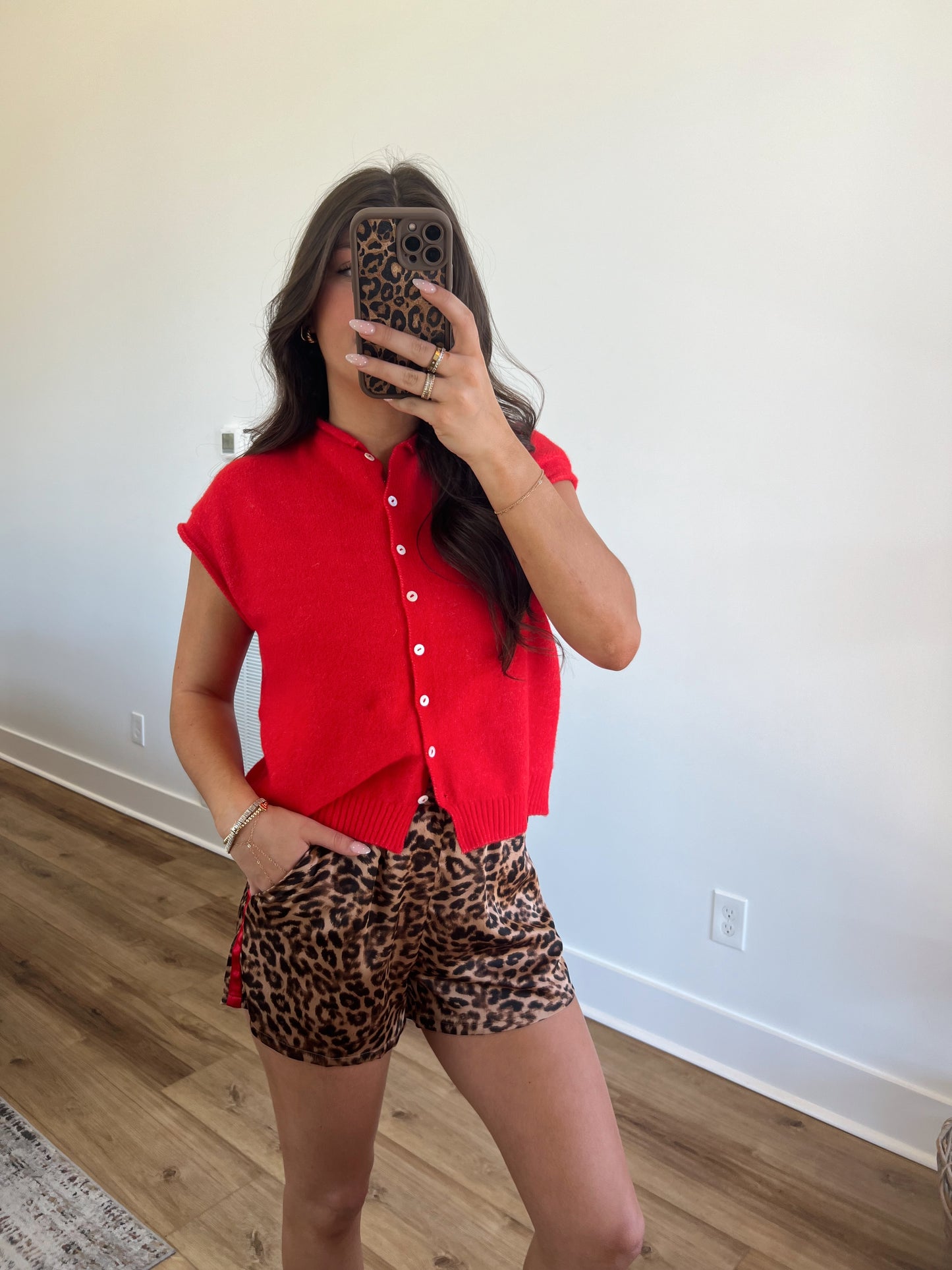 Best Dress Cardigan Vest (Red)