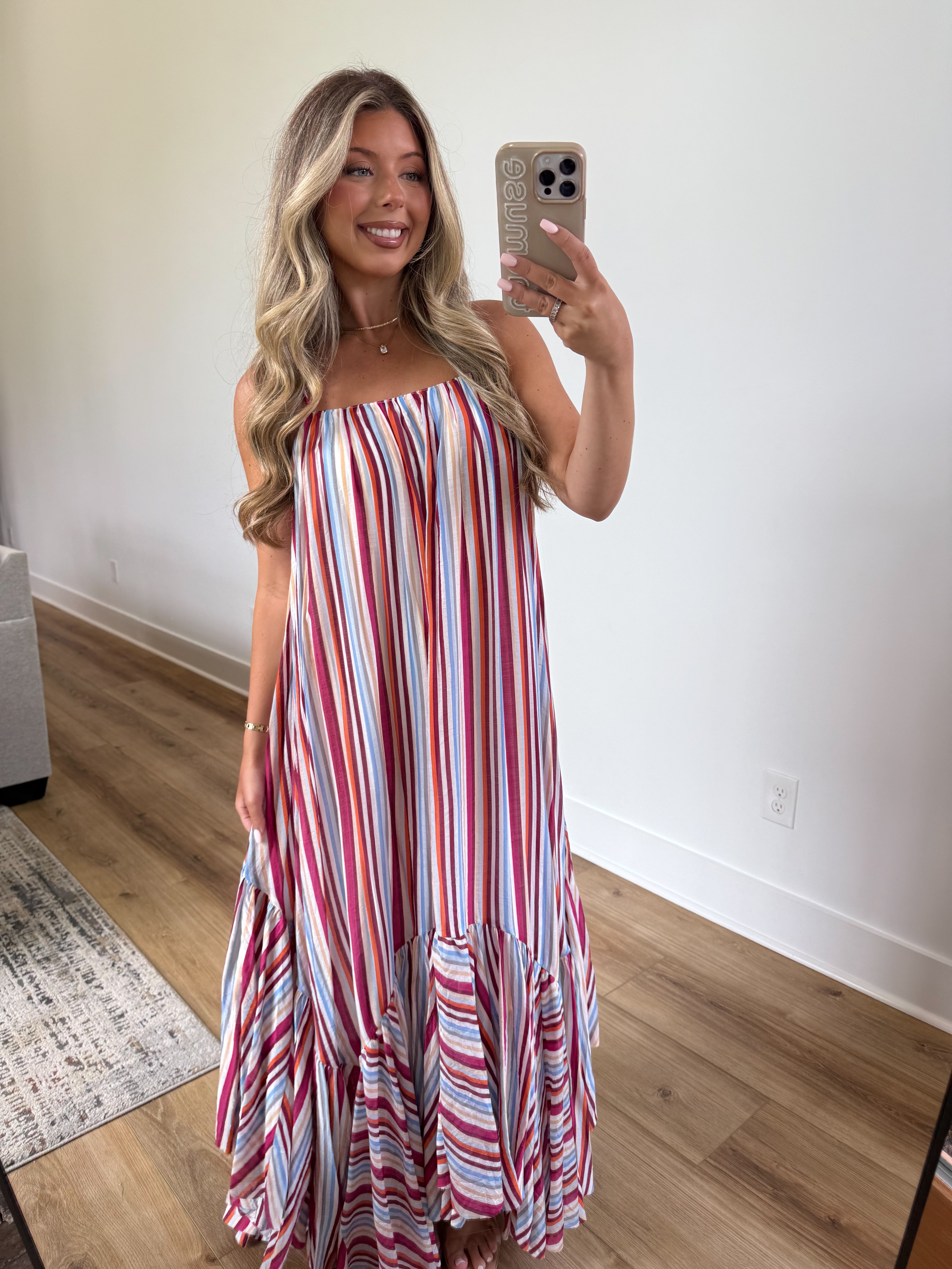 Ambra Stripe Midi Dress