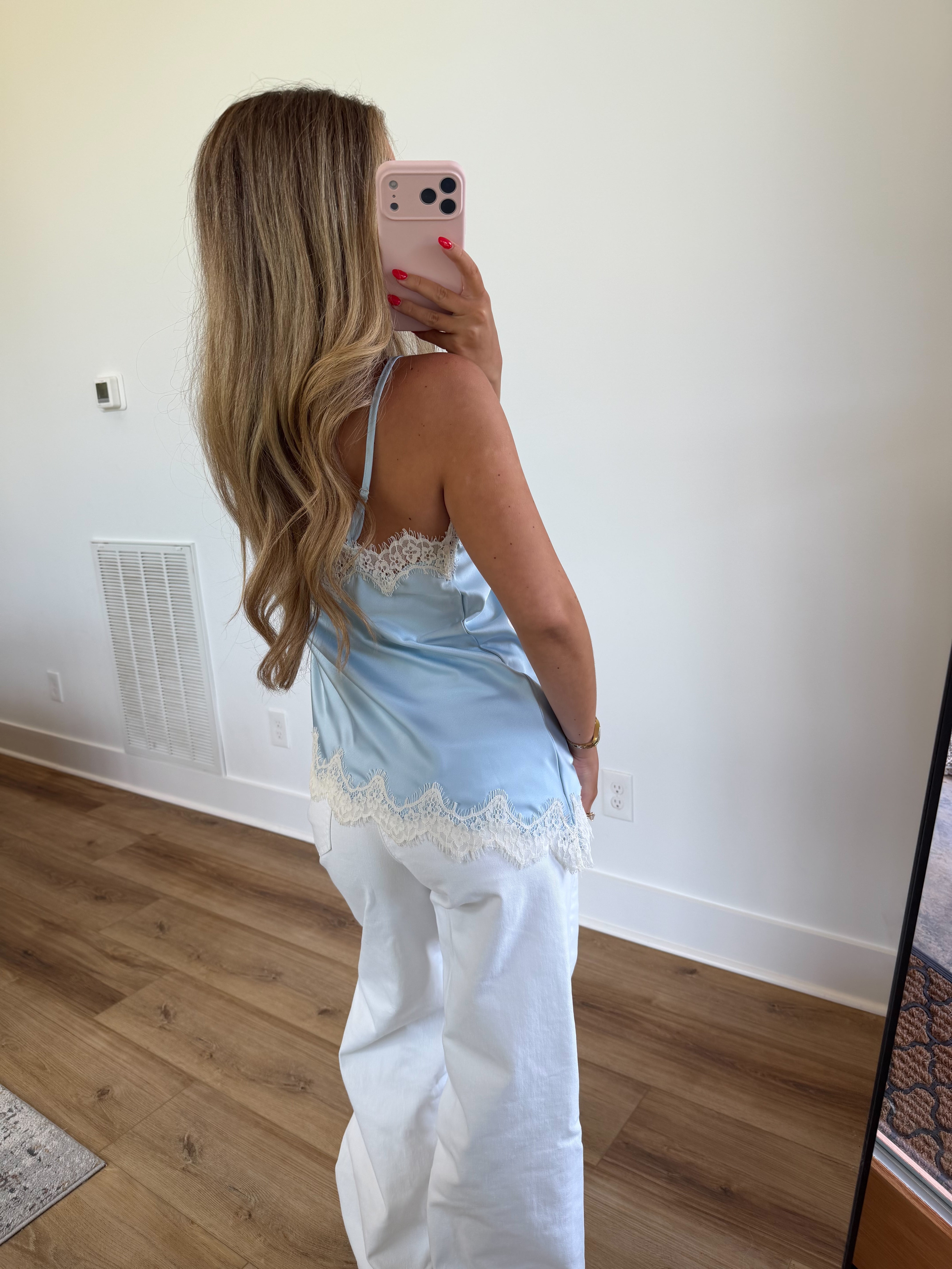 Baby Blue Lace Tank