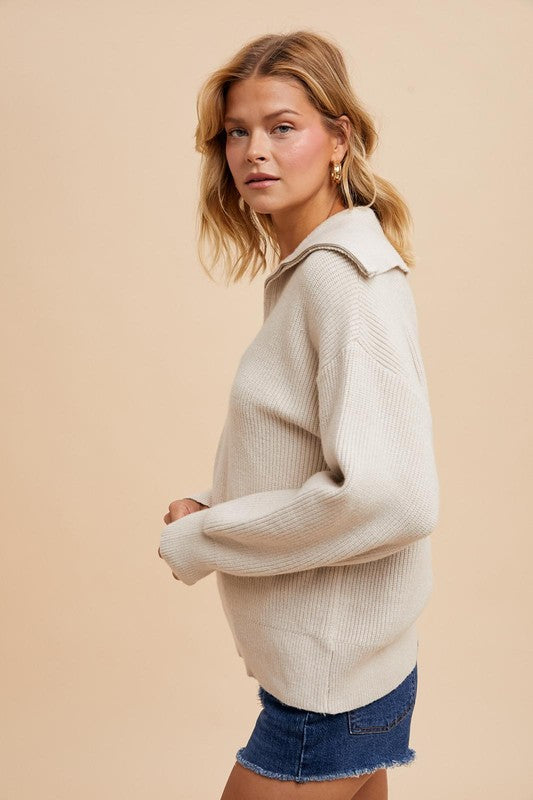 Creme Cozy Knit Pullover