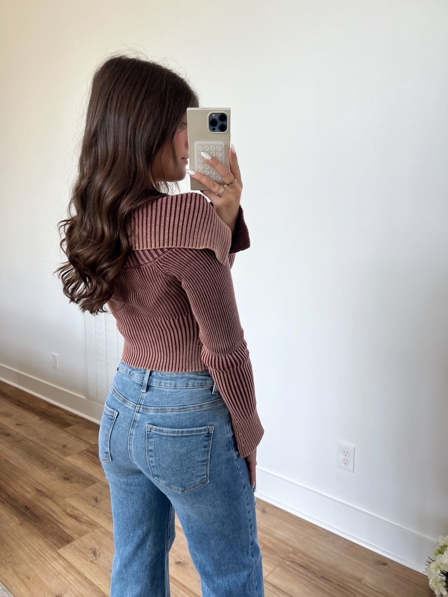 Mineral Wash Sweater Top