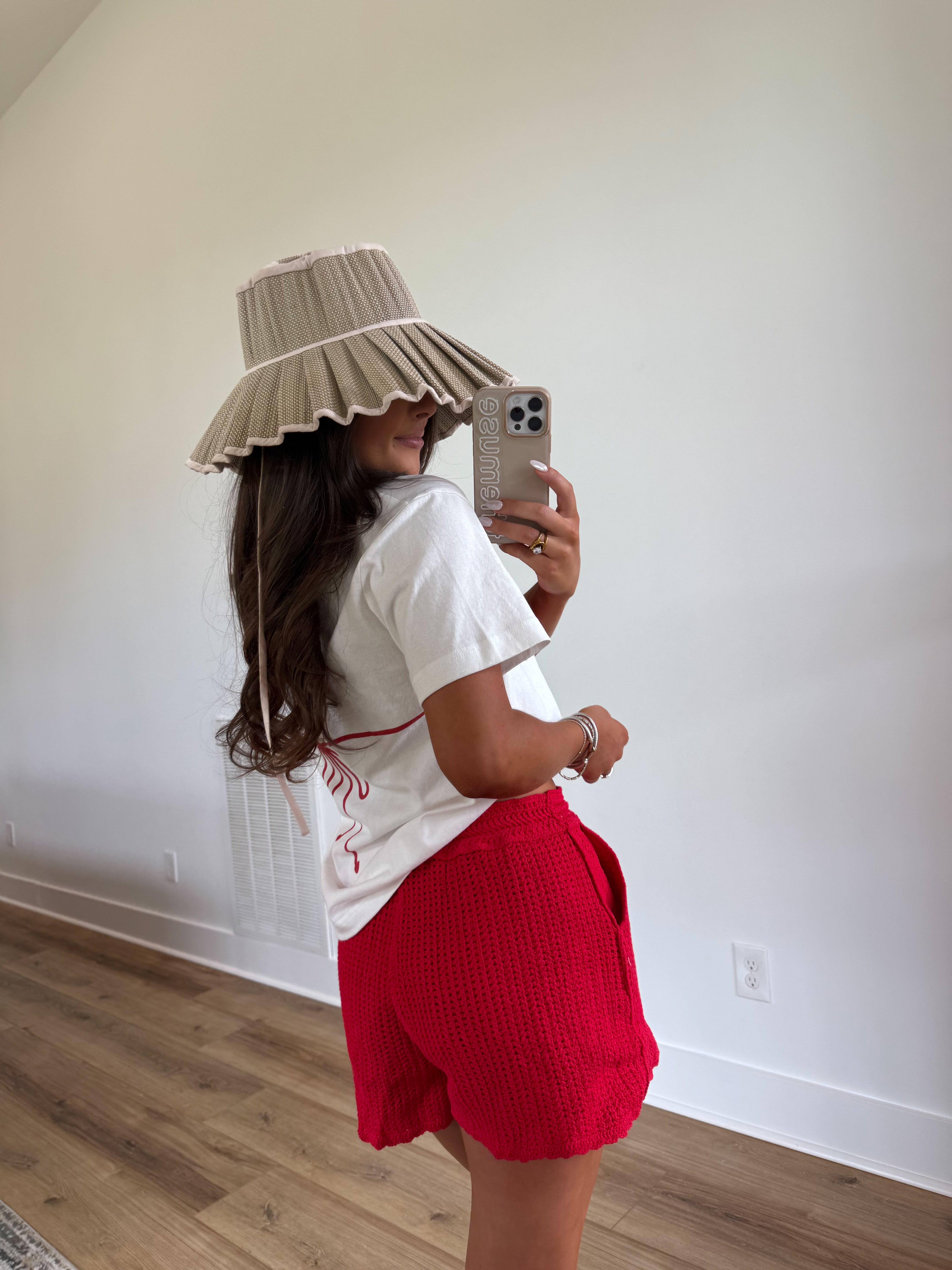 Beaded Bikini Tee (Red) (Restock)