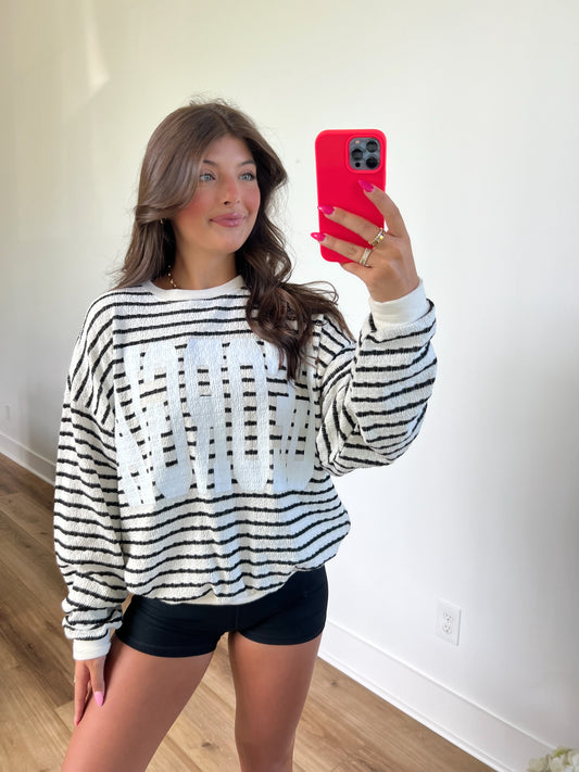 Georgia Stripe Crewneck