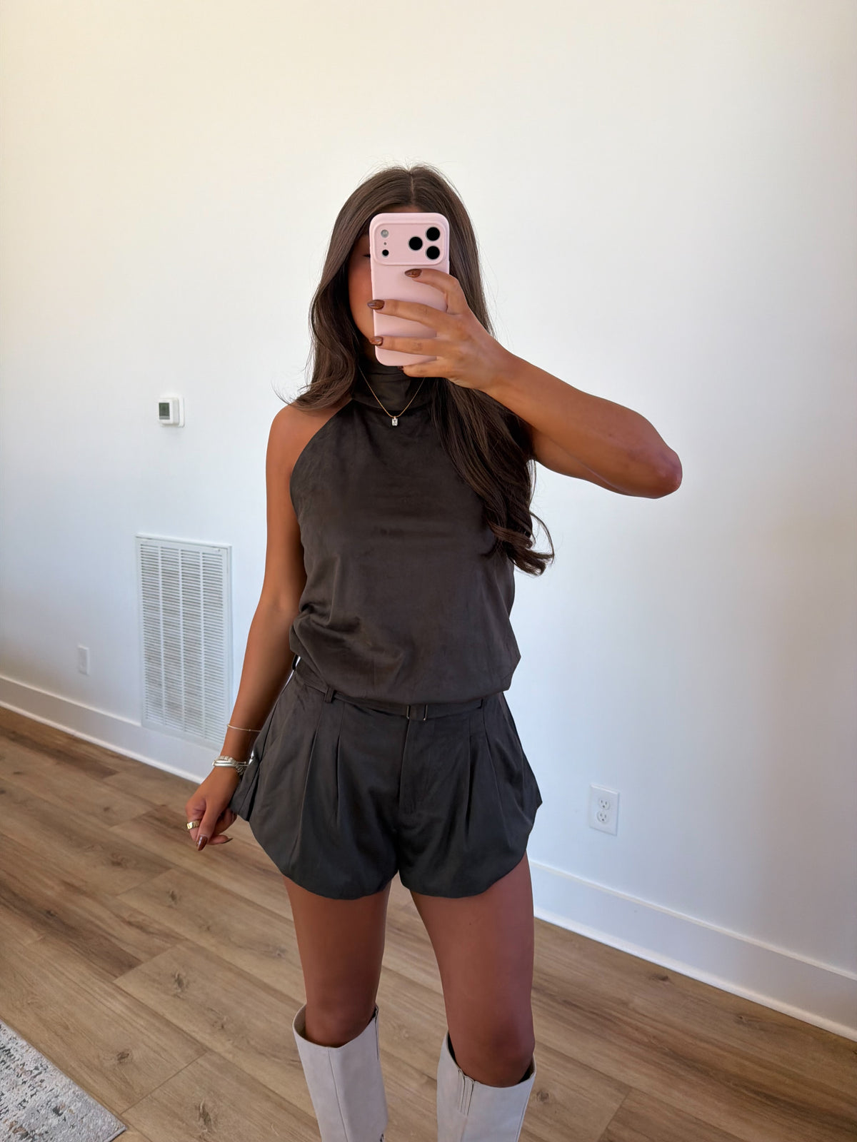 Mckenna Suede Shorts Set