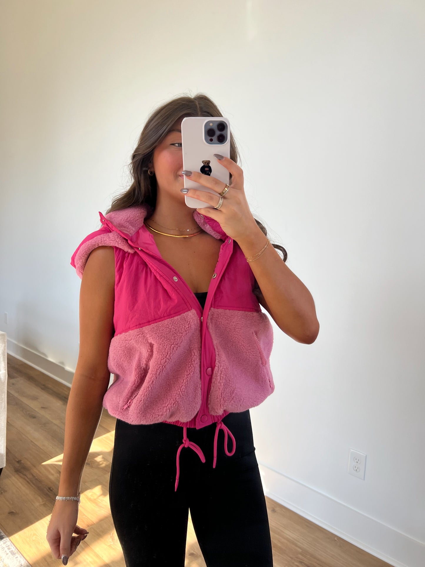 Pink Fleece Vest (Restock)