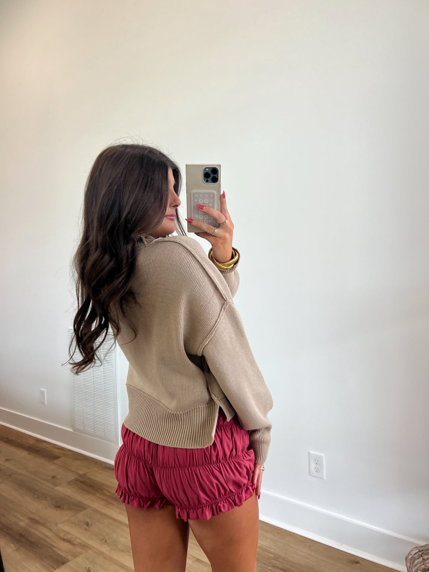 Taupe Cropped Sweater