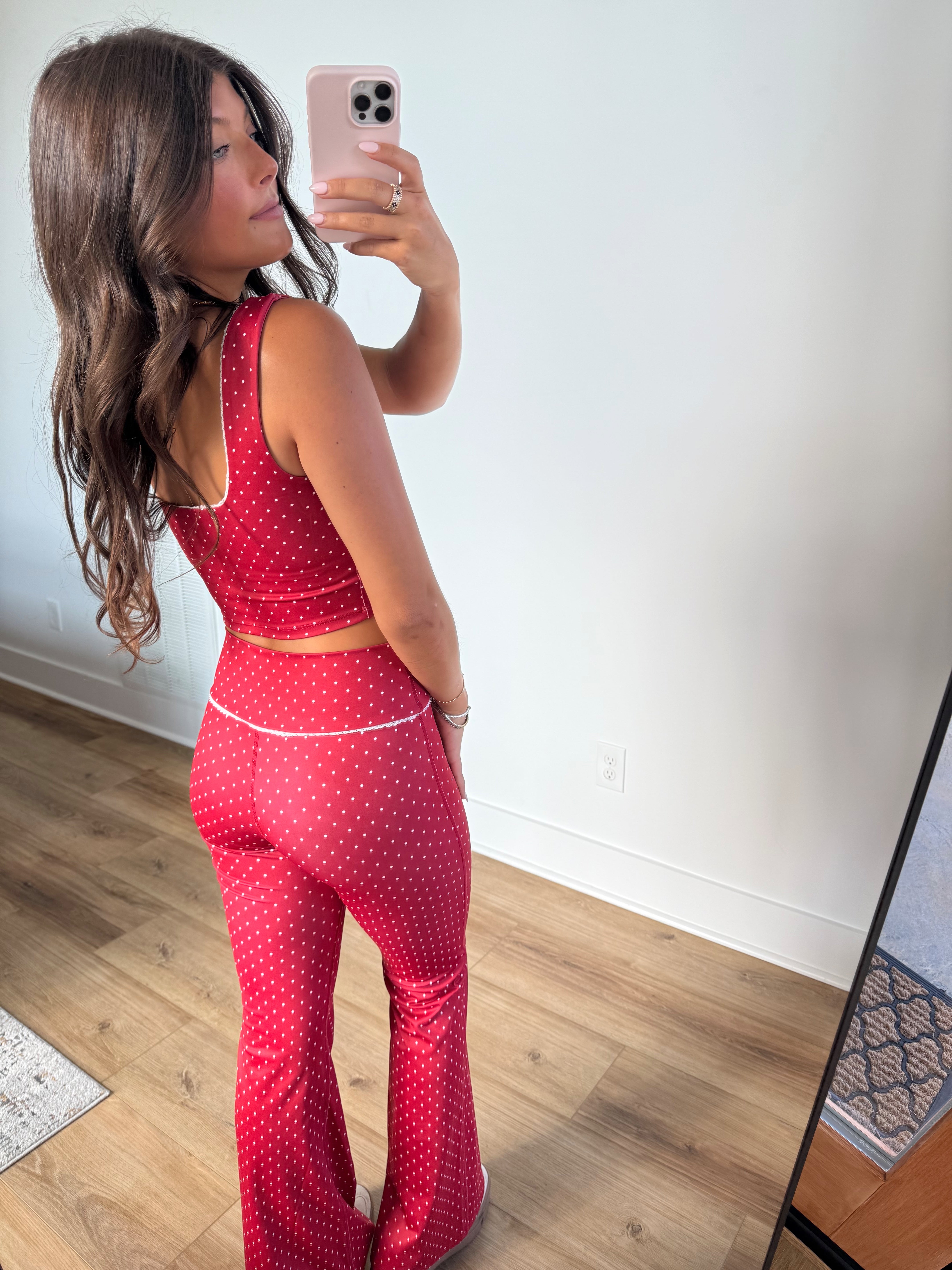 Red/White Polka Dot Athletic Set
