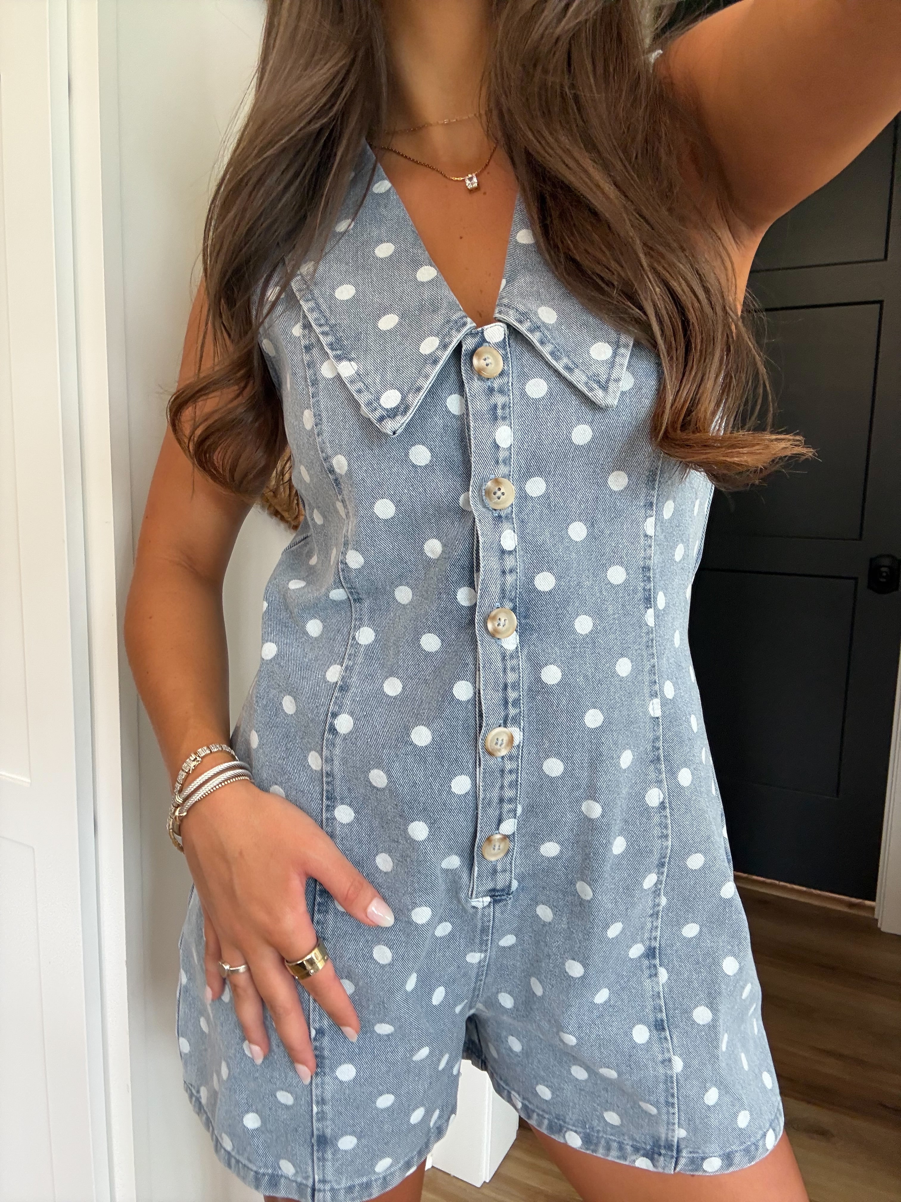Cherry Cola Dot Romper