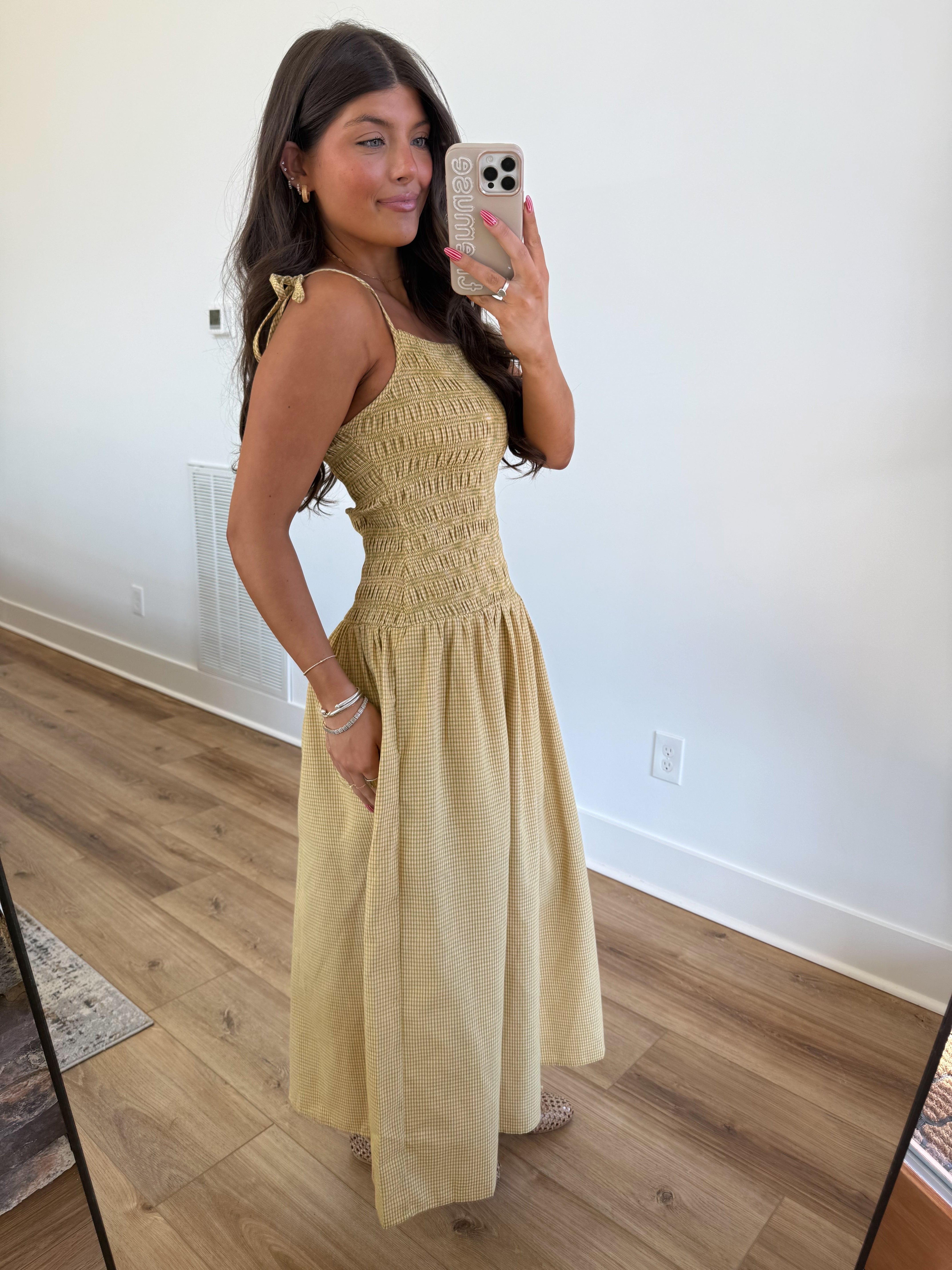 Yellow Smocked Sundress