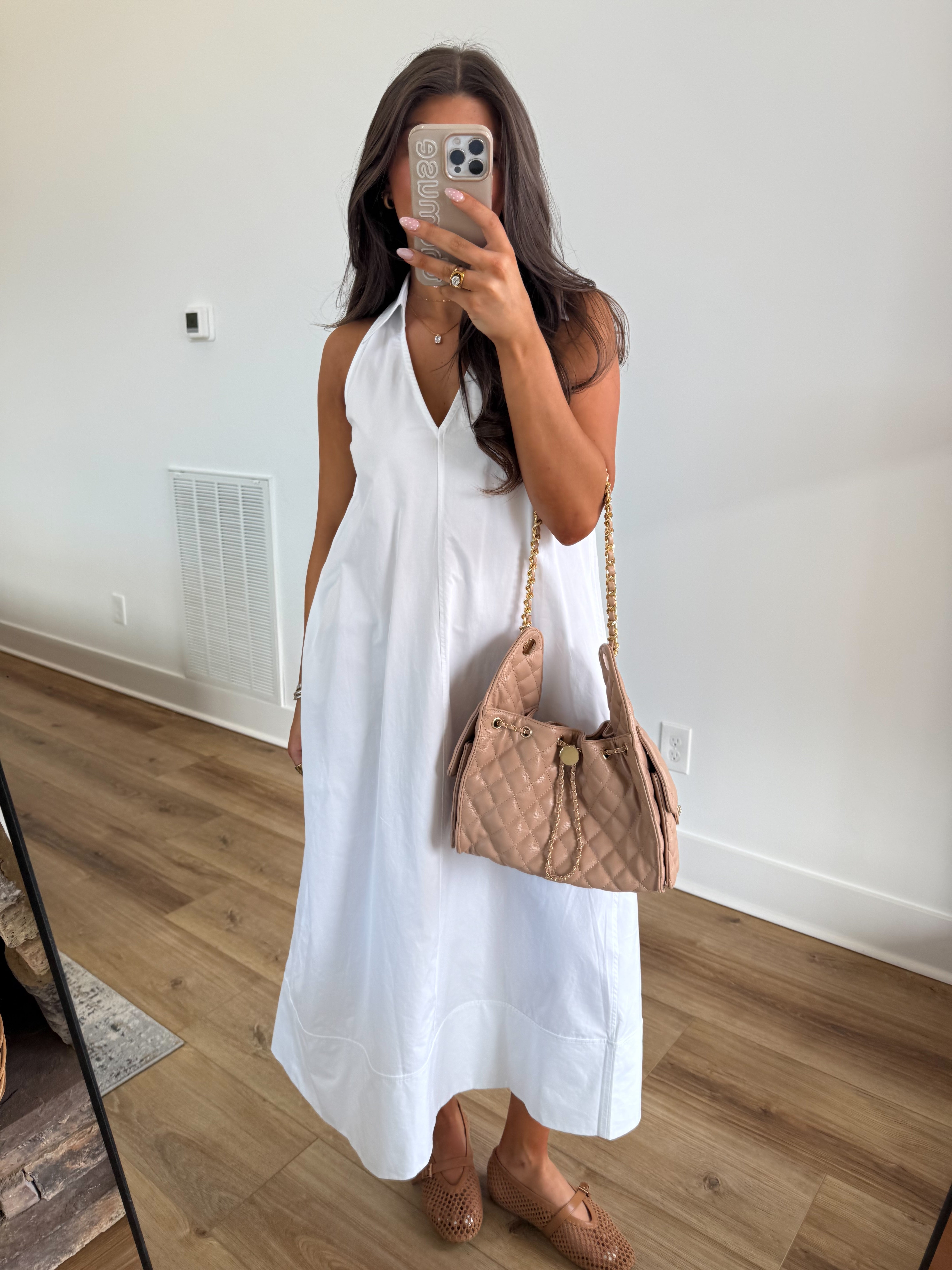 The Madeline Chain Bag (Beige)