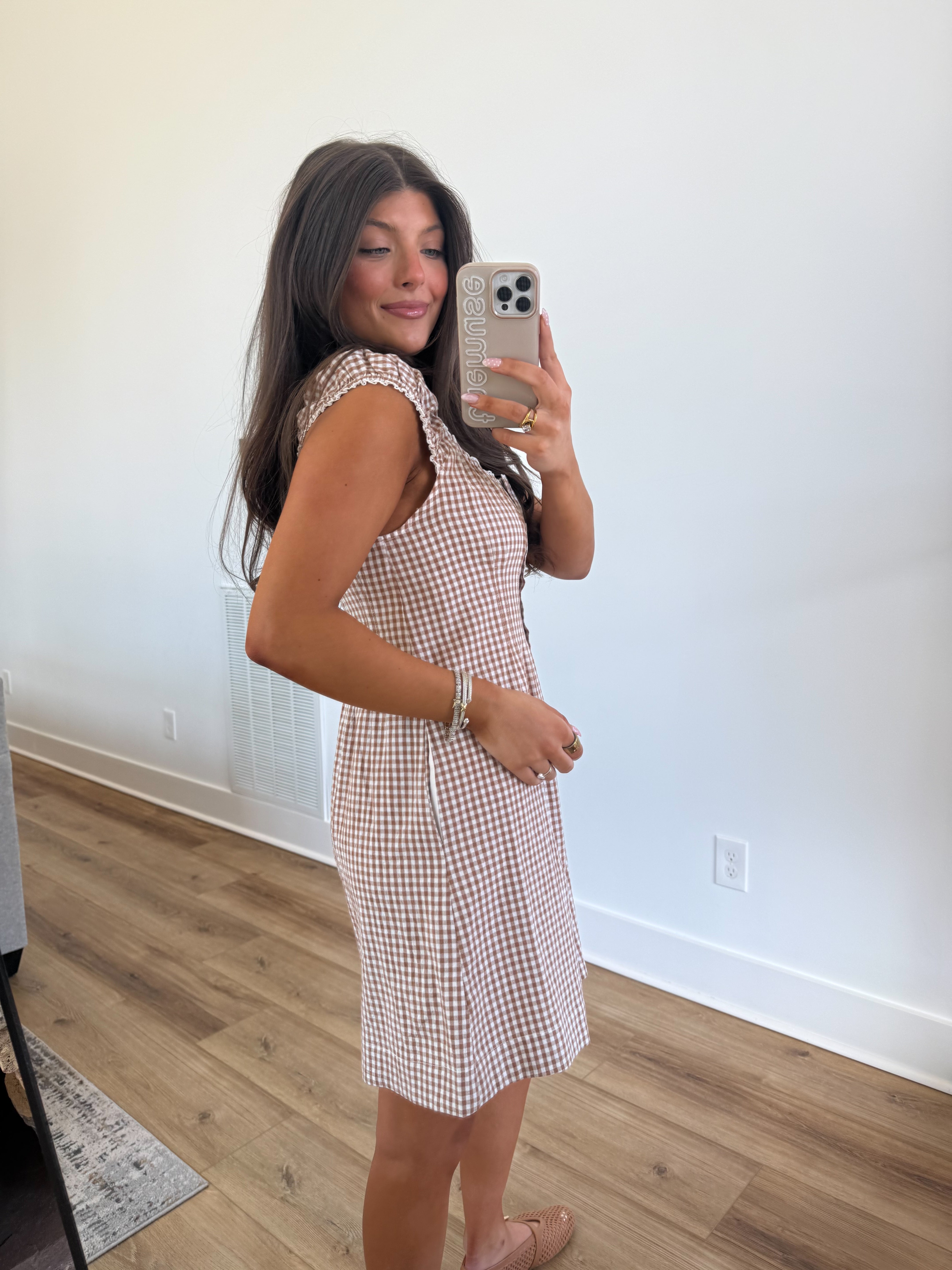 The Caramel Gingham Mini