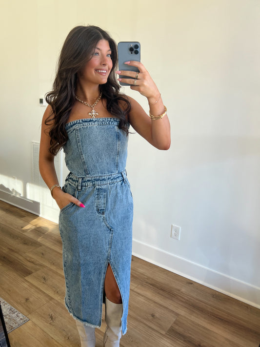 Denim Midi Dress