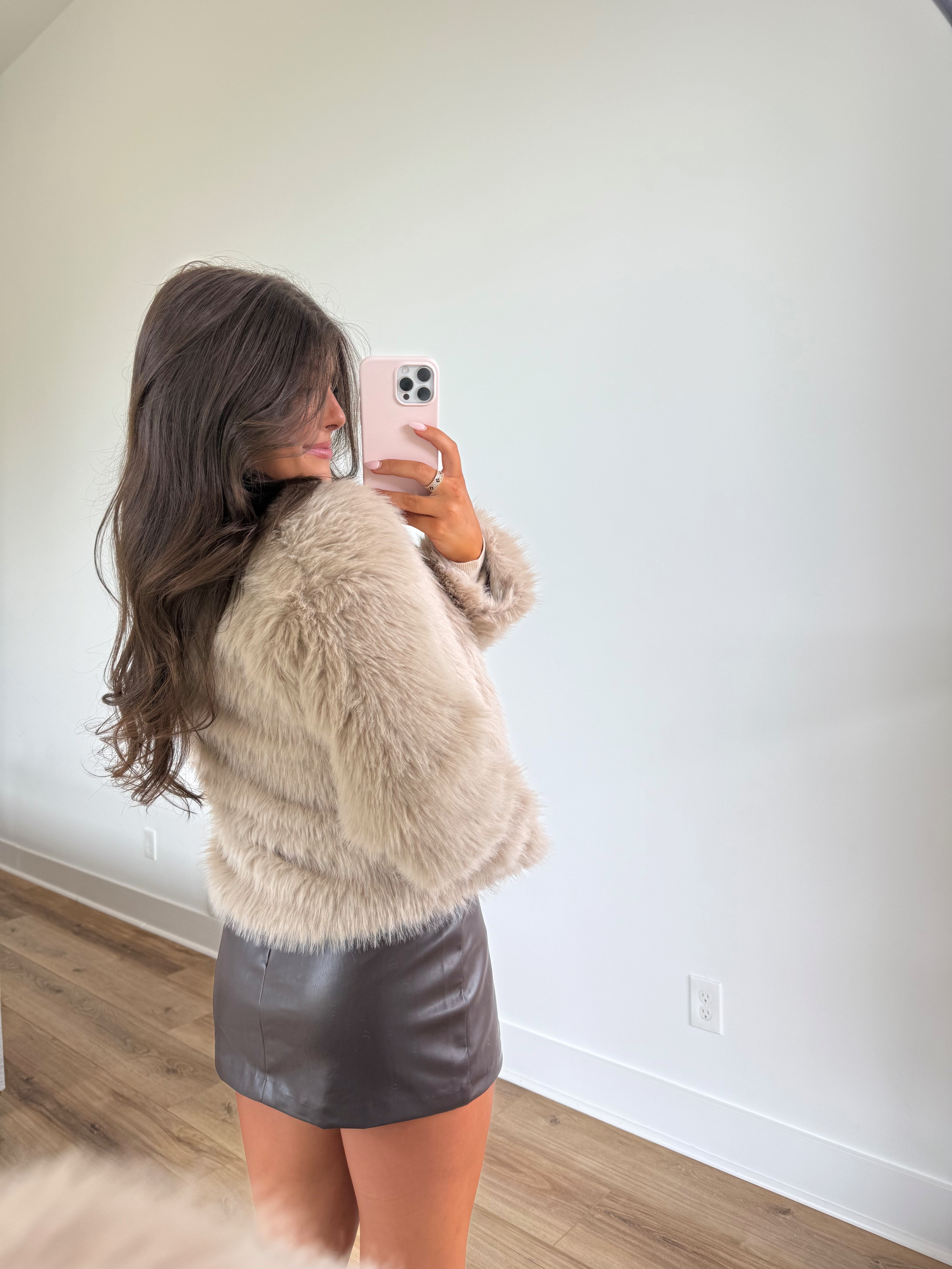Toffee Luxe Fur Coat