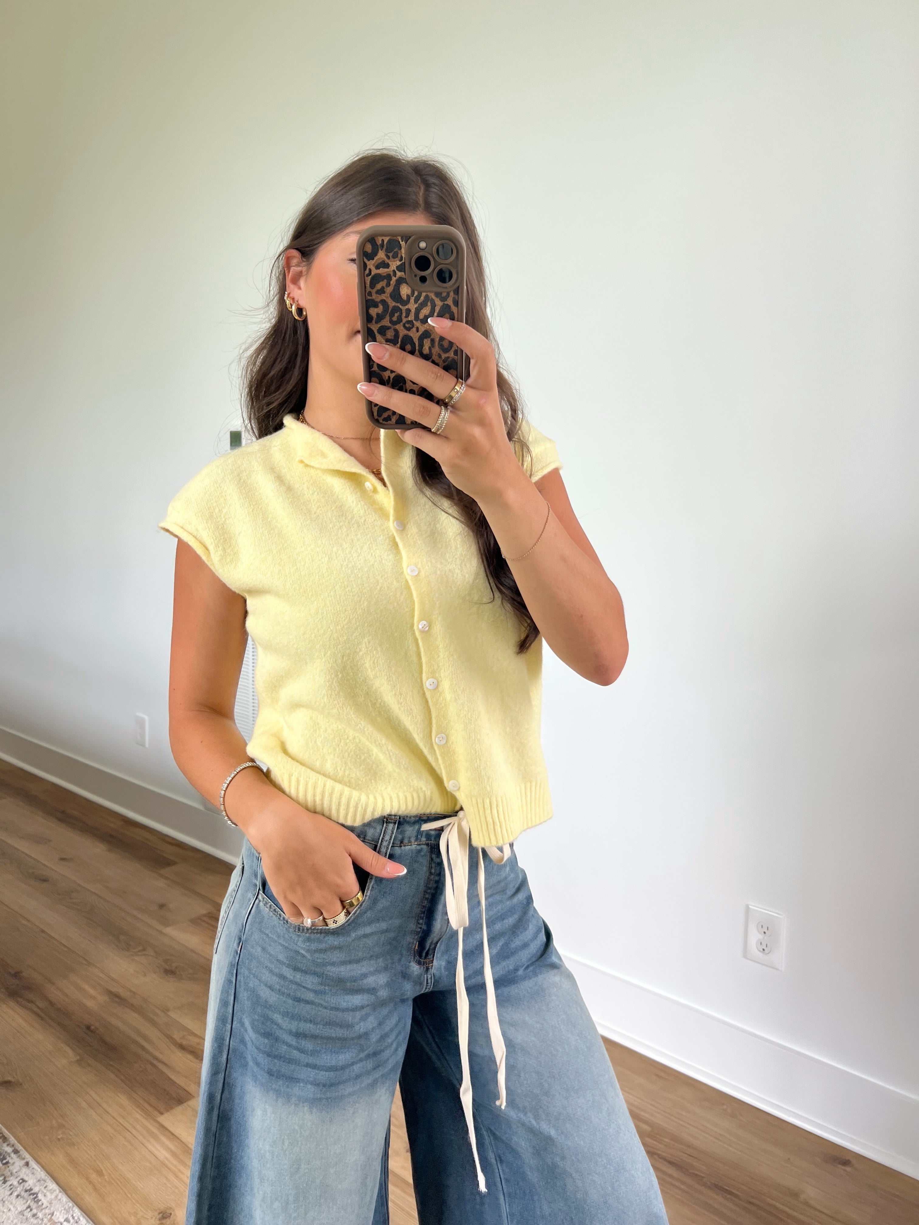Best Dress Cardigan Vest (Yellow)