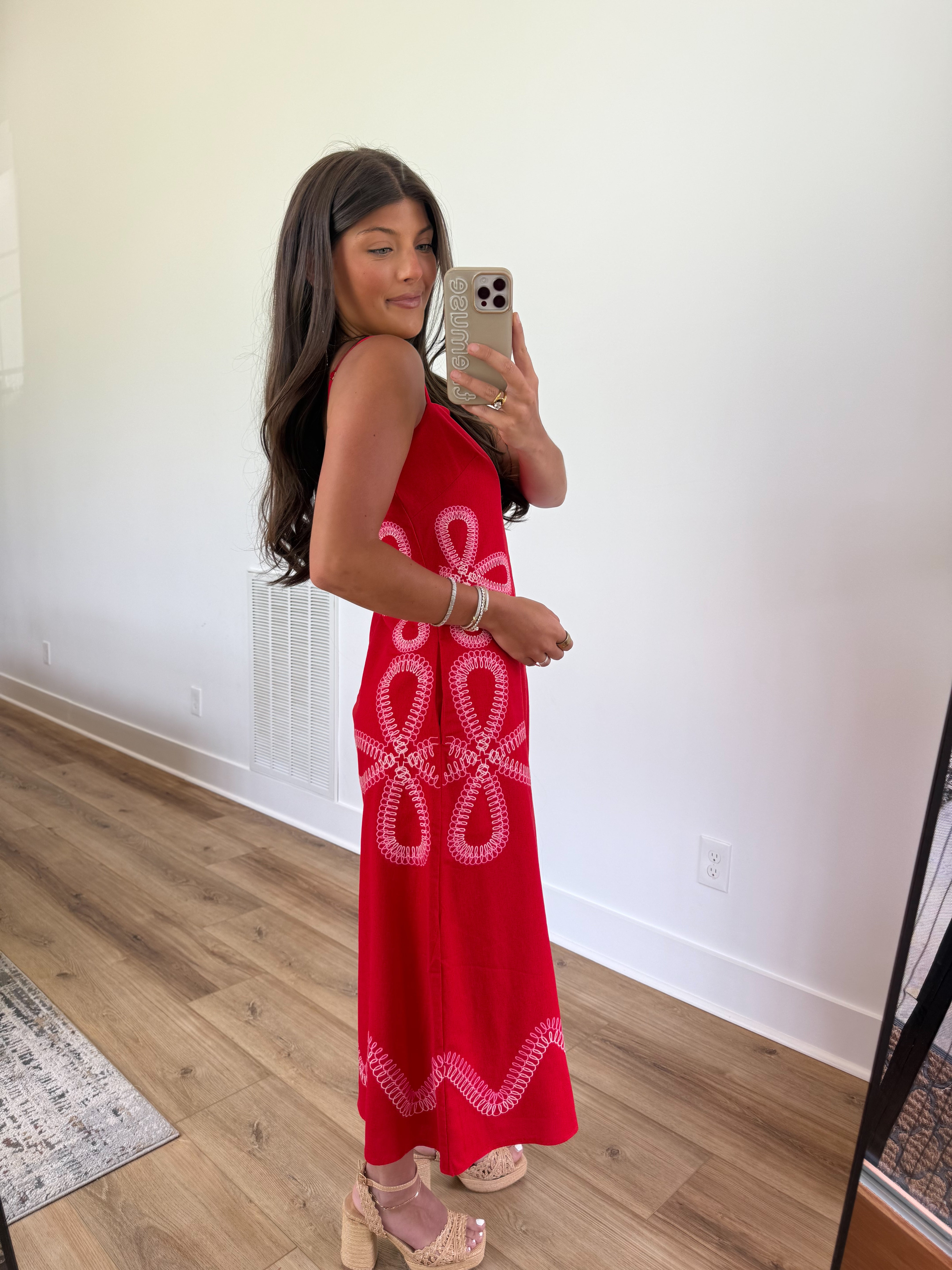 Summer Cherry Midi Dress