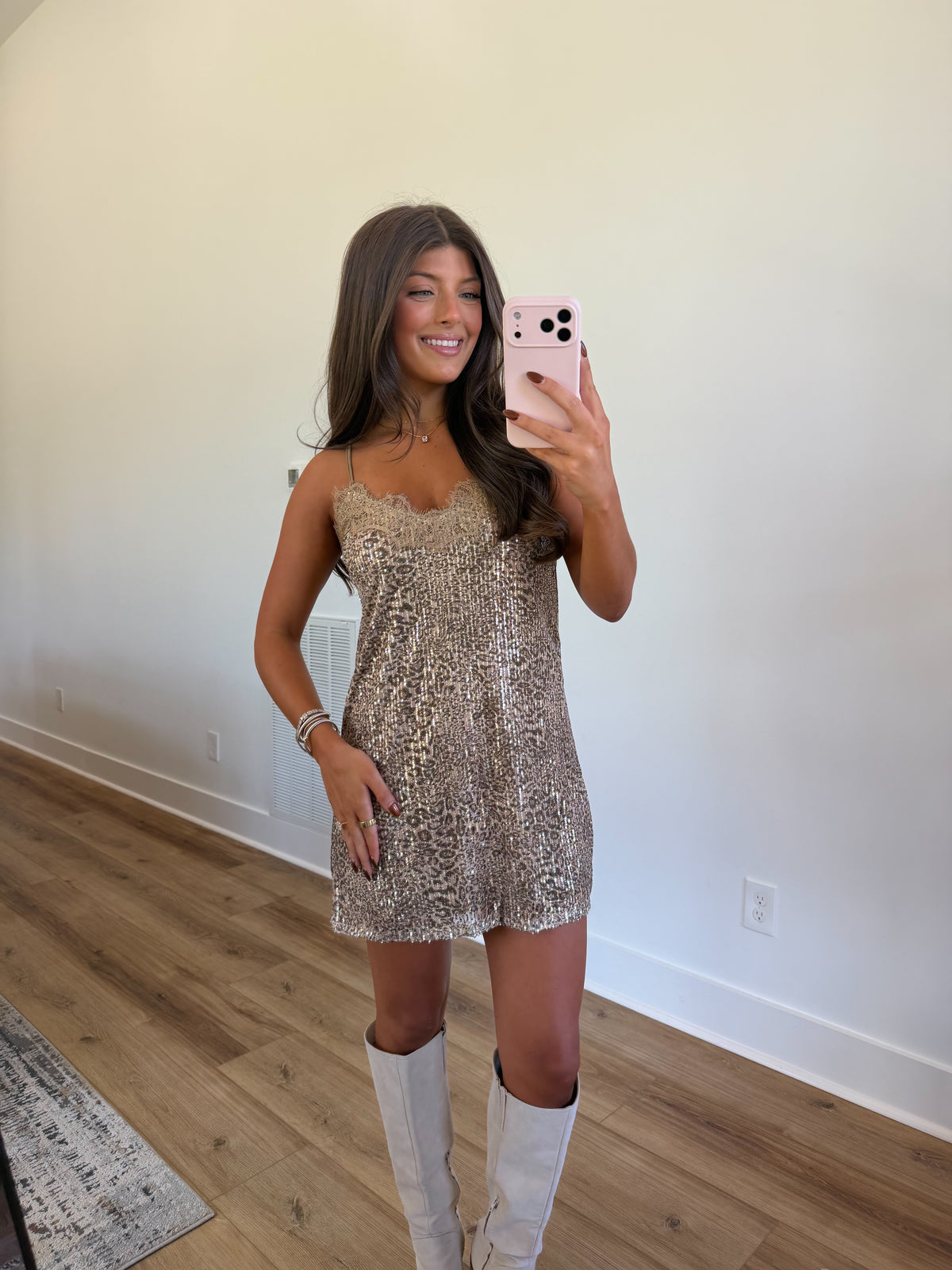 Leopard Luxe Mini Dress (PRE-ORDER (1-2 weeks)/ Restock)