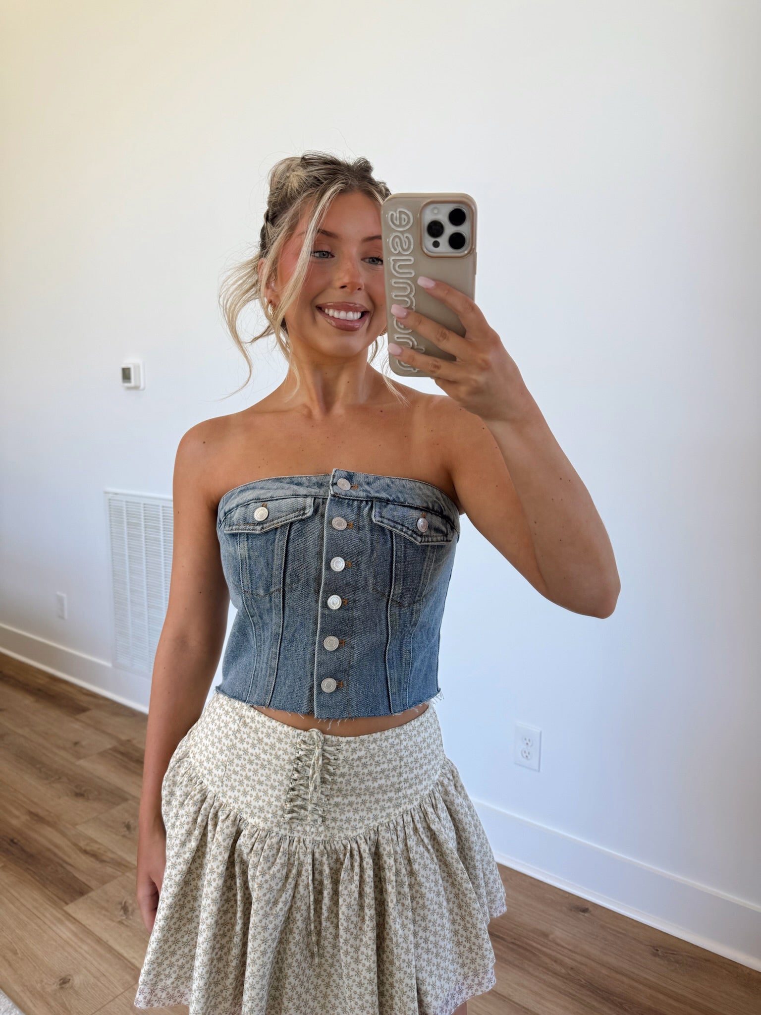 Buttoned Up Denim Top