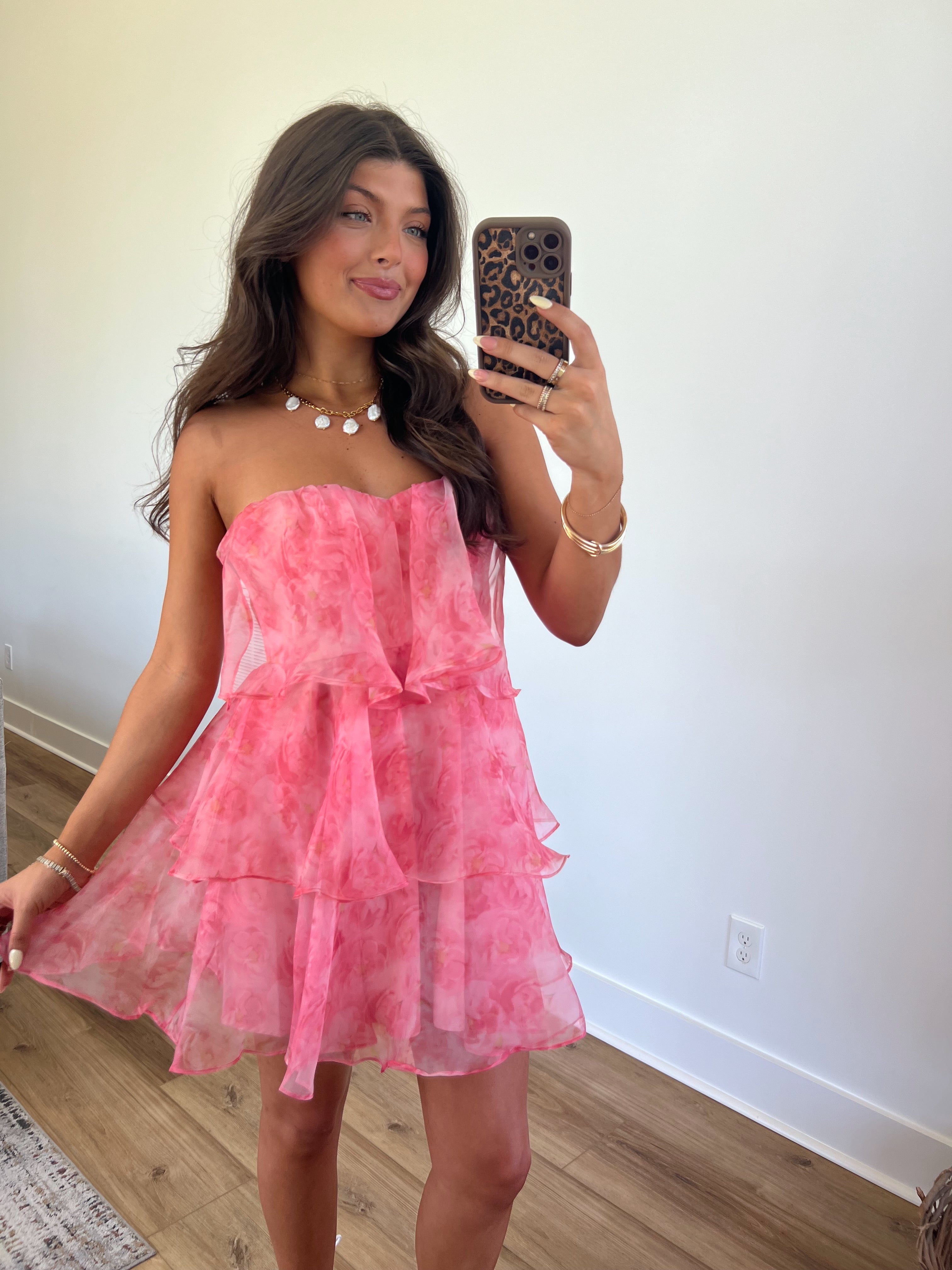 Noel Ruffle Mini Dress