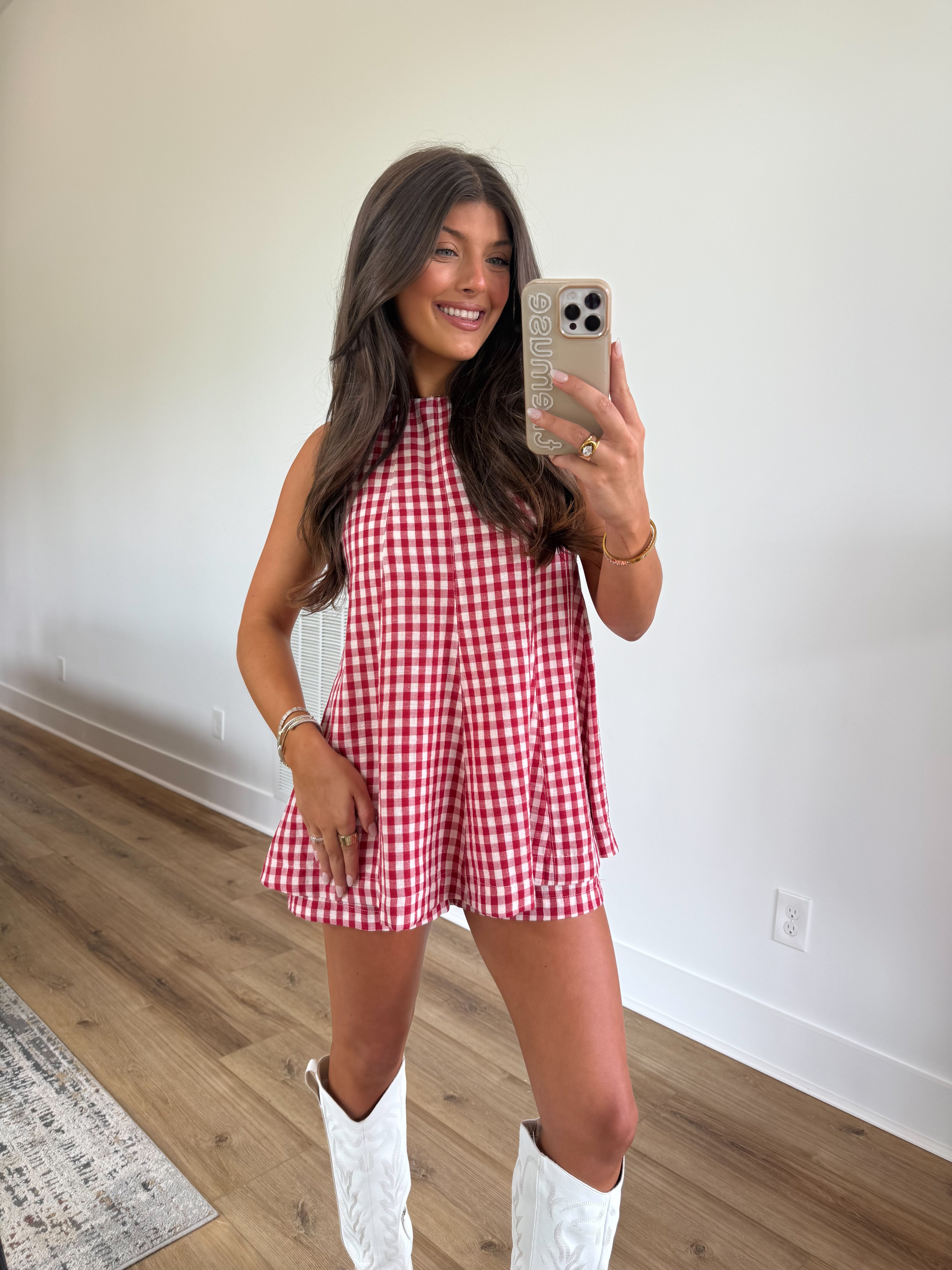 The Firecracker Gingham Romper (PRE-ORDER (1-2 weeks)/ Restock