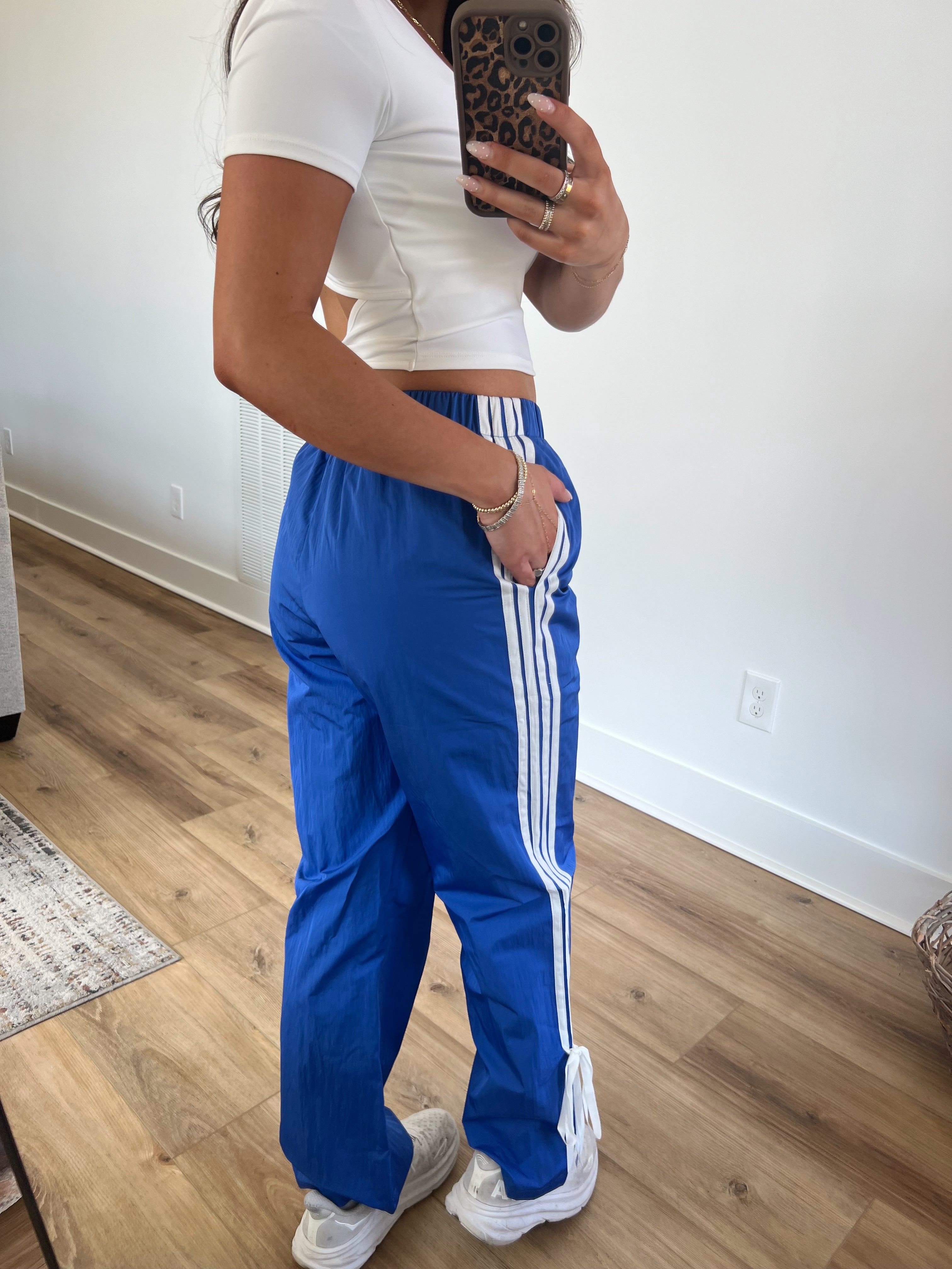 (Blue) Tate Bow Track Pants