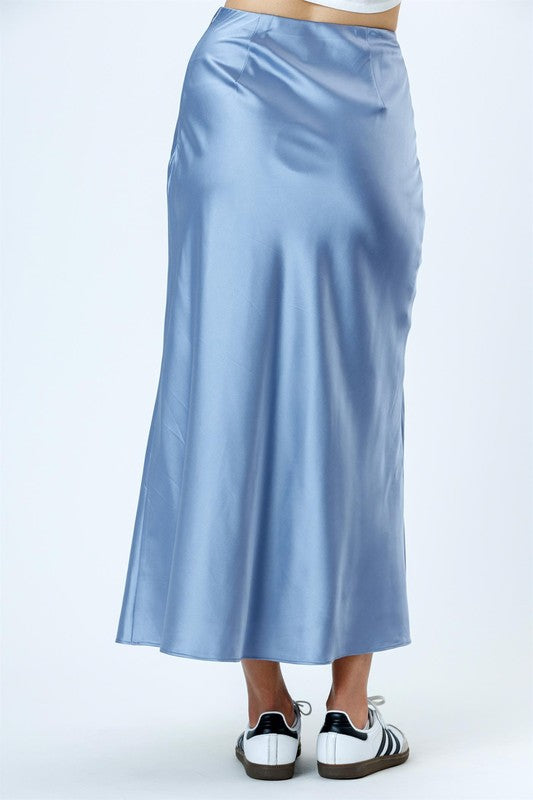 Sky Blue Silk Skirt