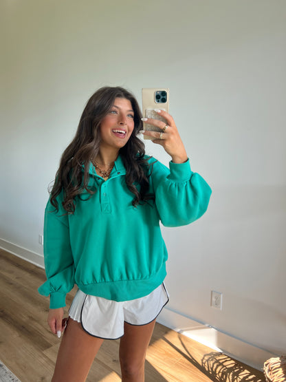 Kelly Green Henley Top