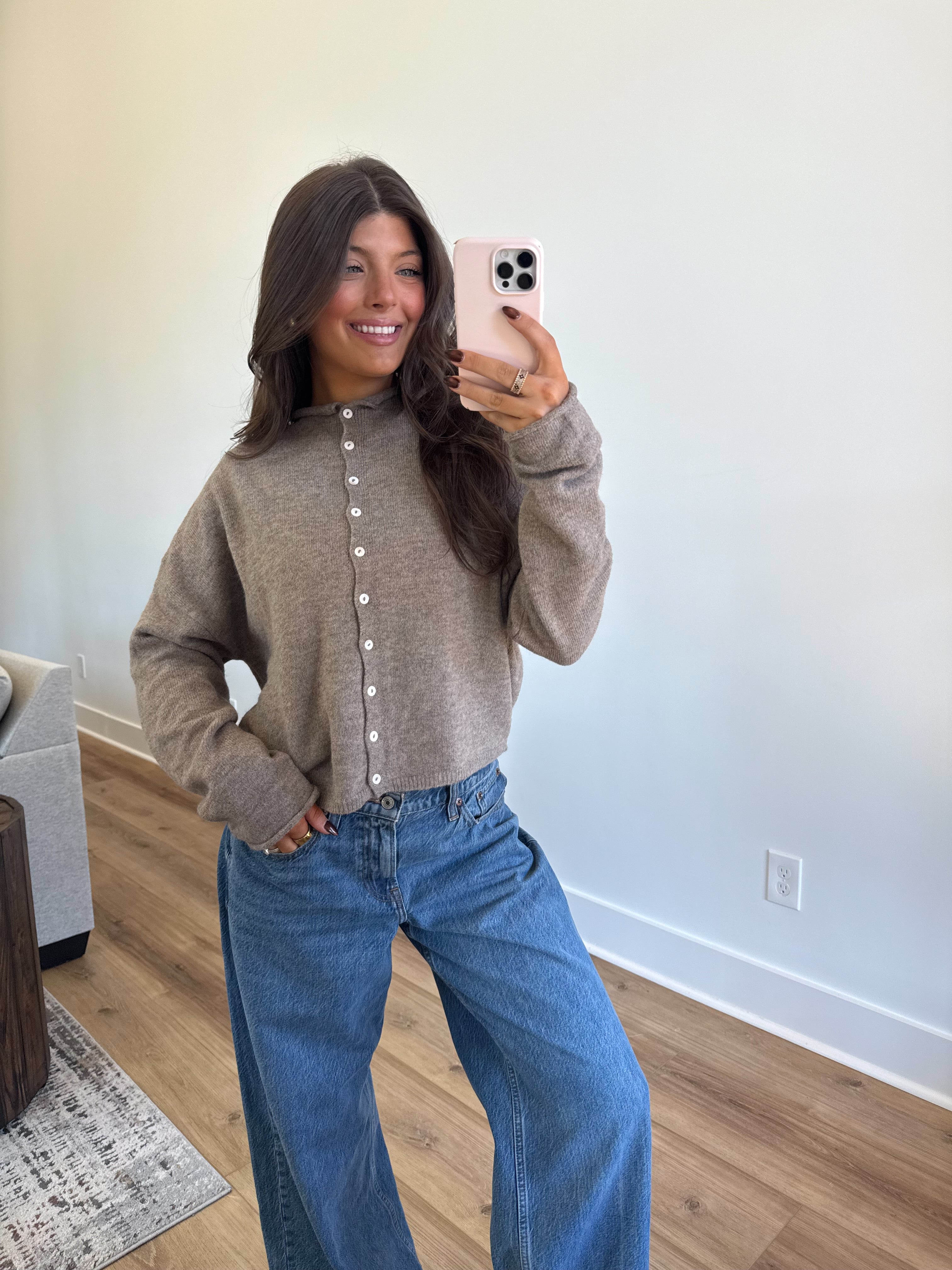 Best Dress Cardigan (Tan) (Restock)