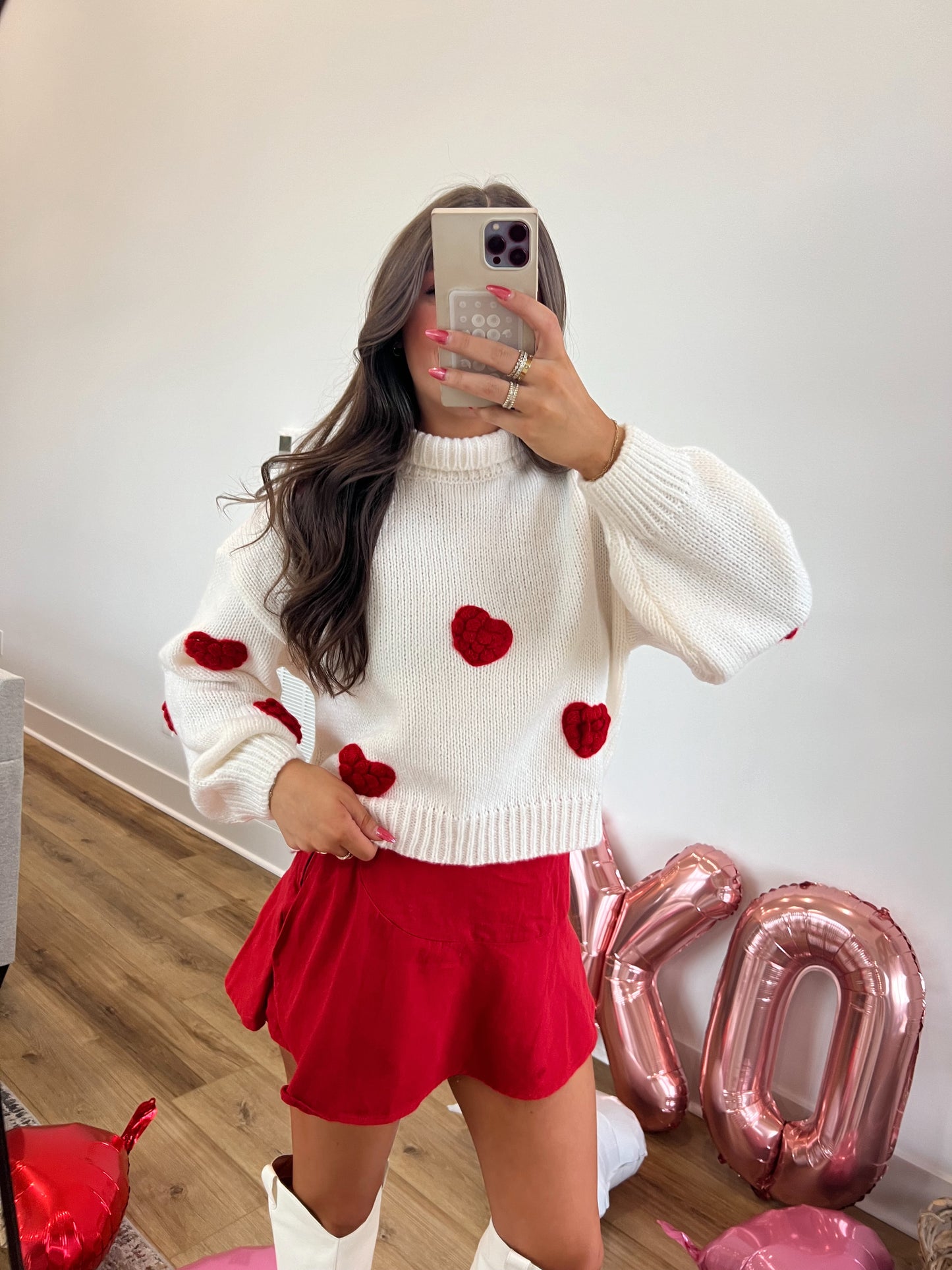 Hearts All Over The World Sweater