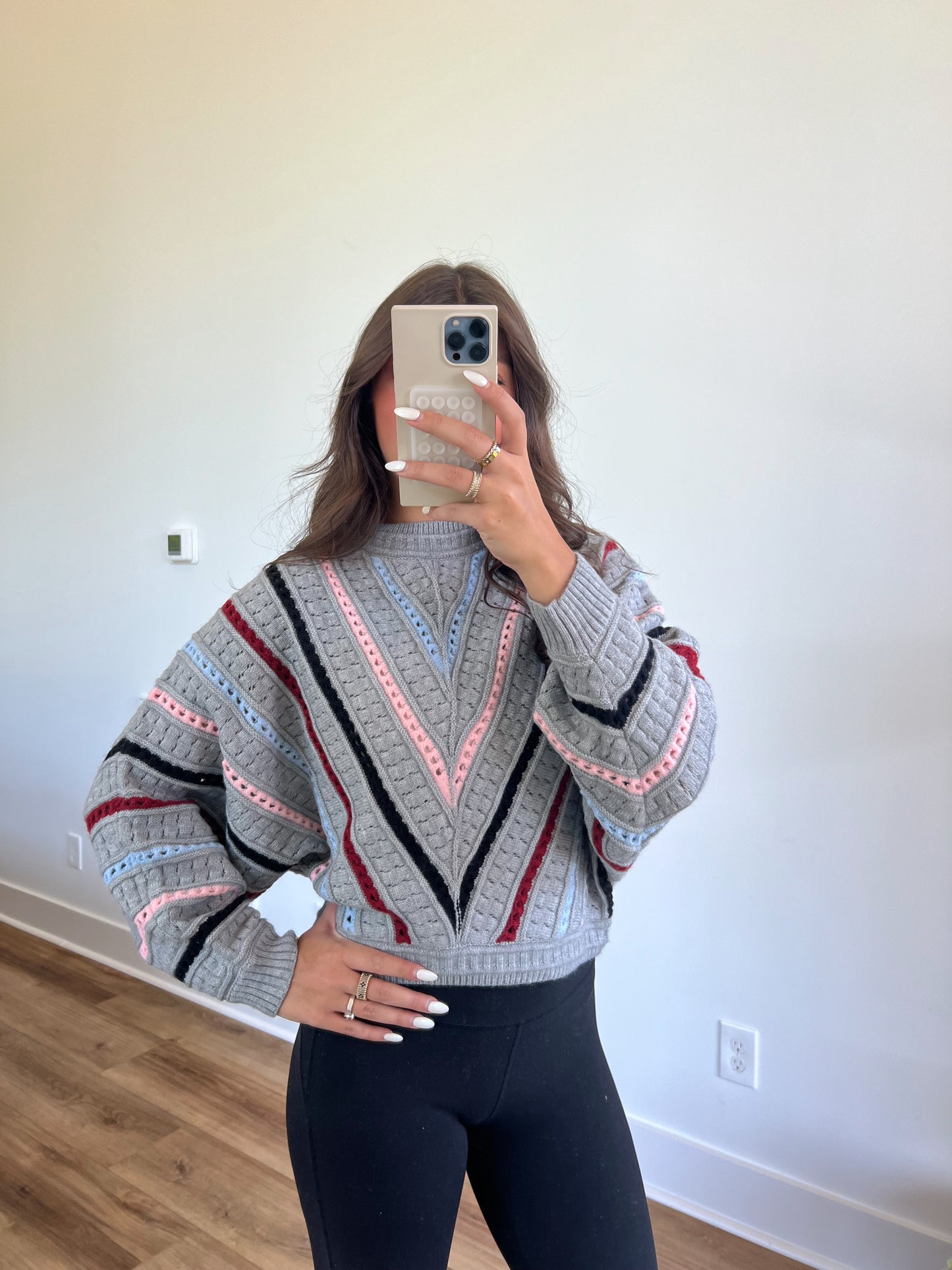 Stripe Chevron Sweater