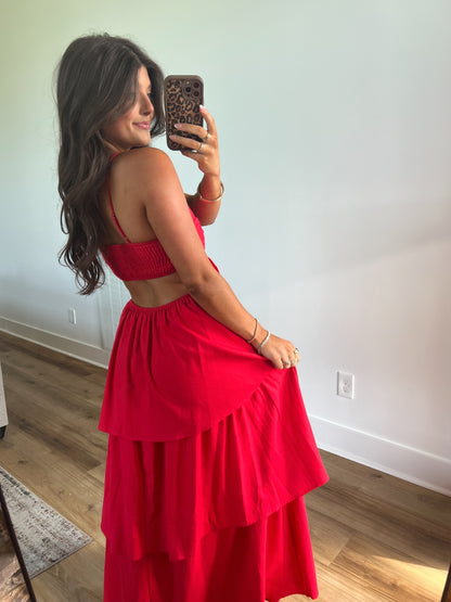 Red Maui Maxi Dress