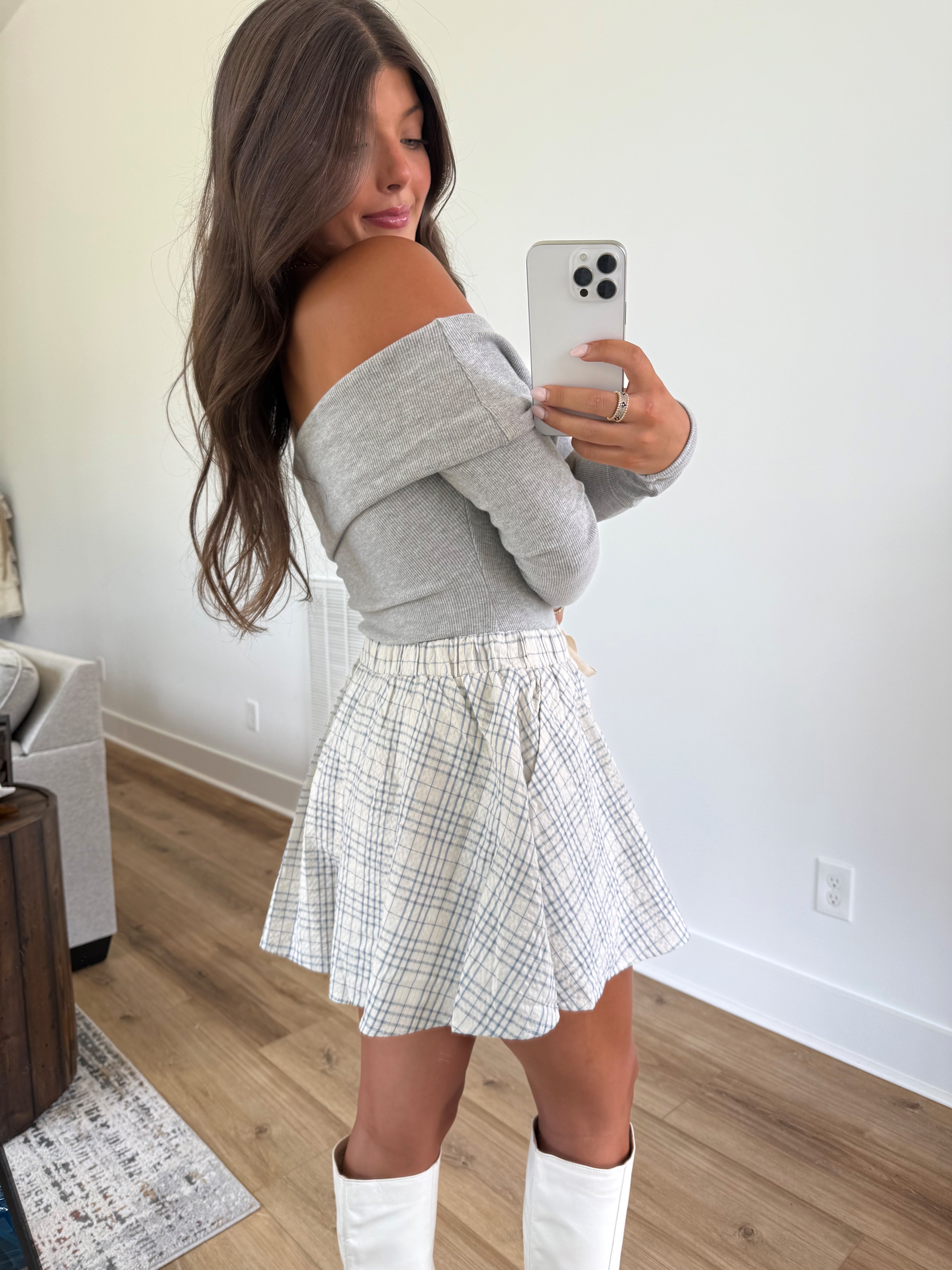 Darcy Gingham Shorts (Blue/Cream)