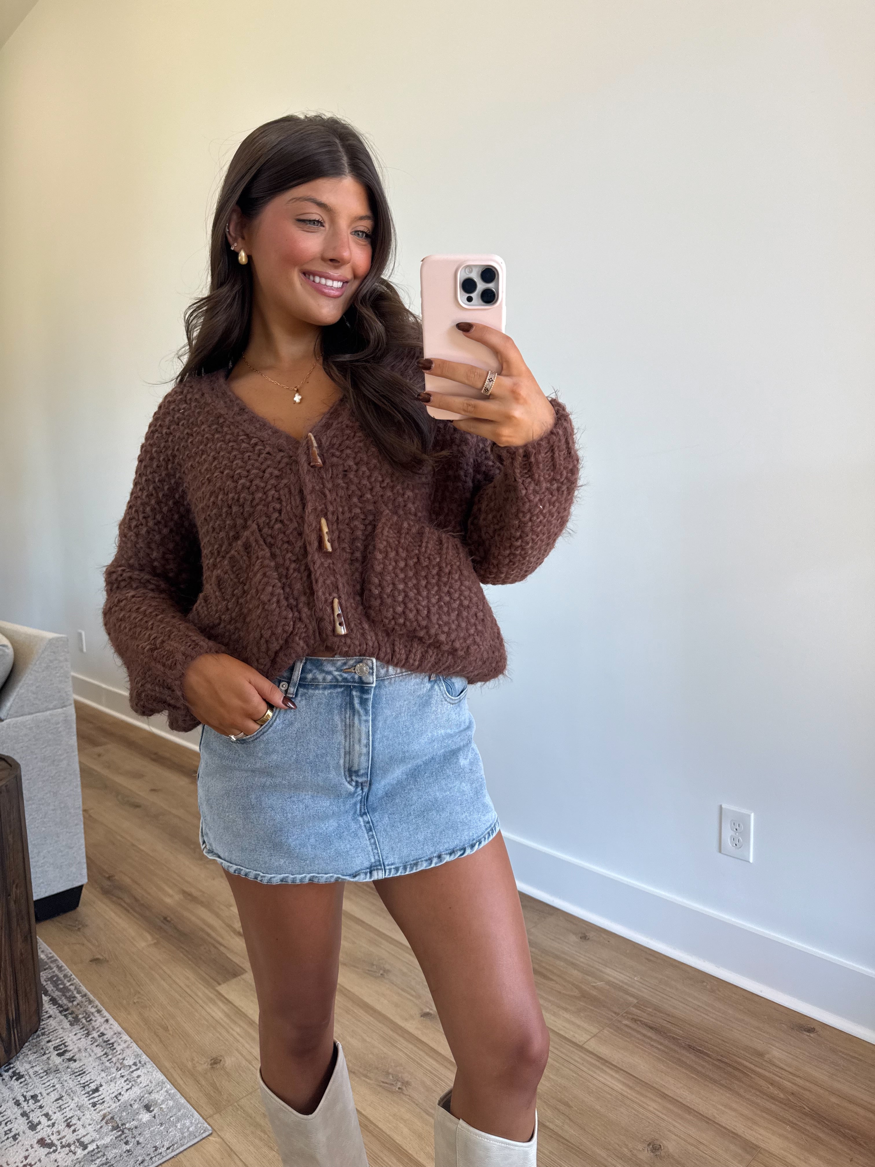 Teddy Toasty Cardigan (Brown)