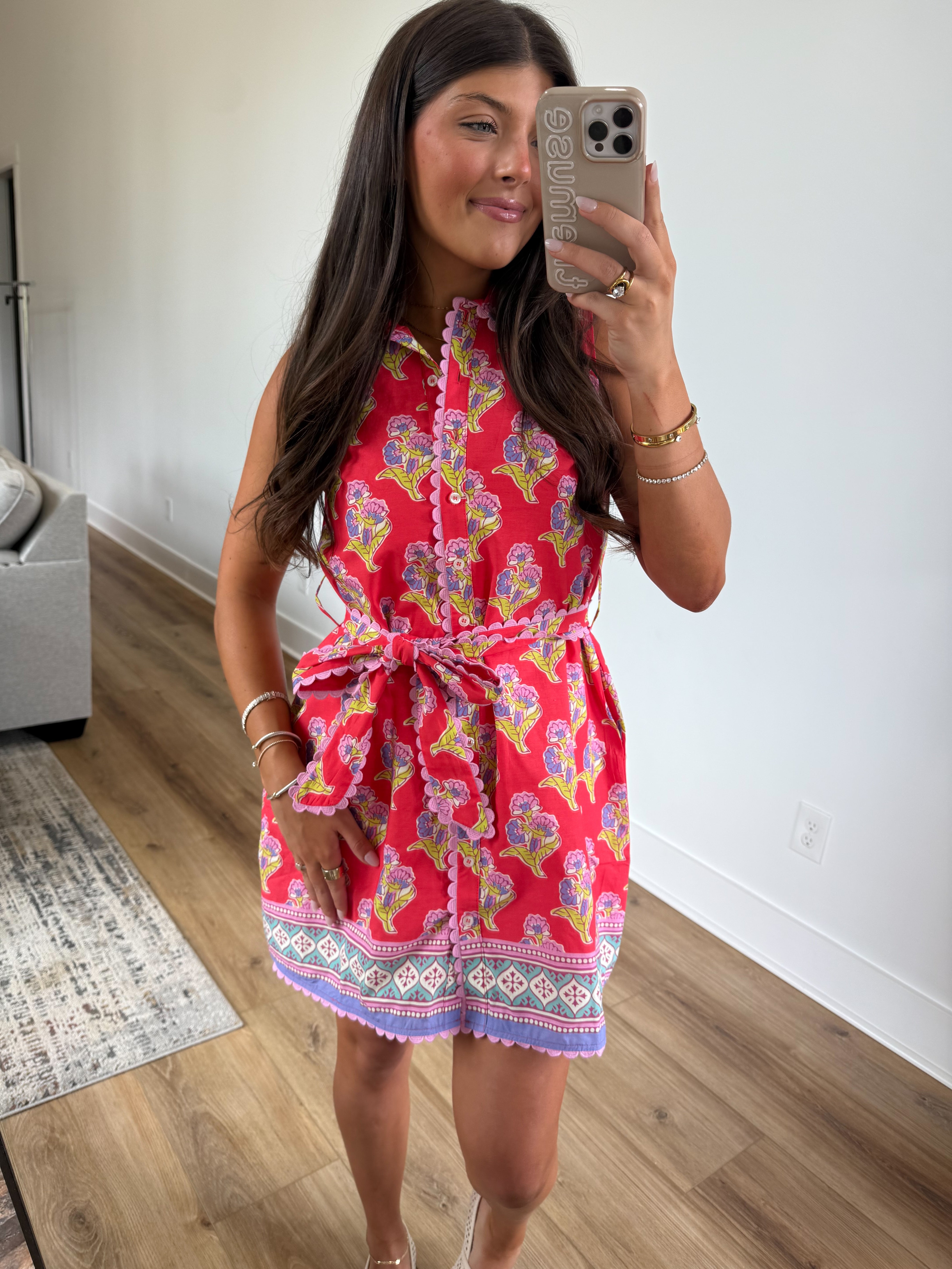 Cherry Hibiscus Mini Dress