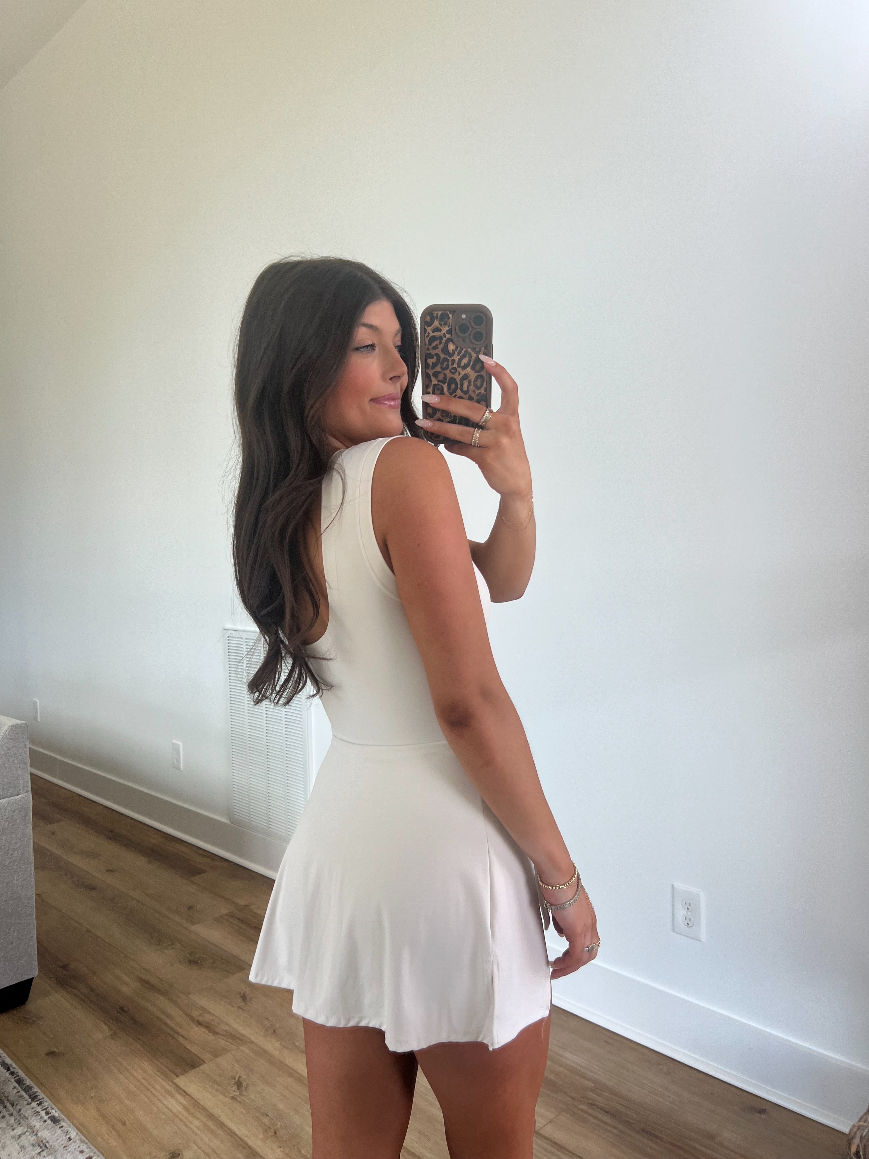 Cream Wrap Athletic Dress