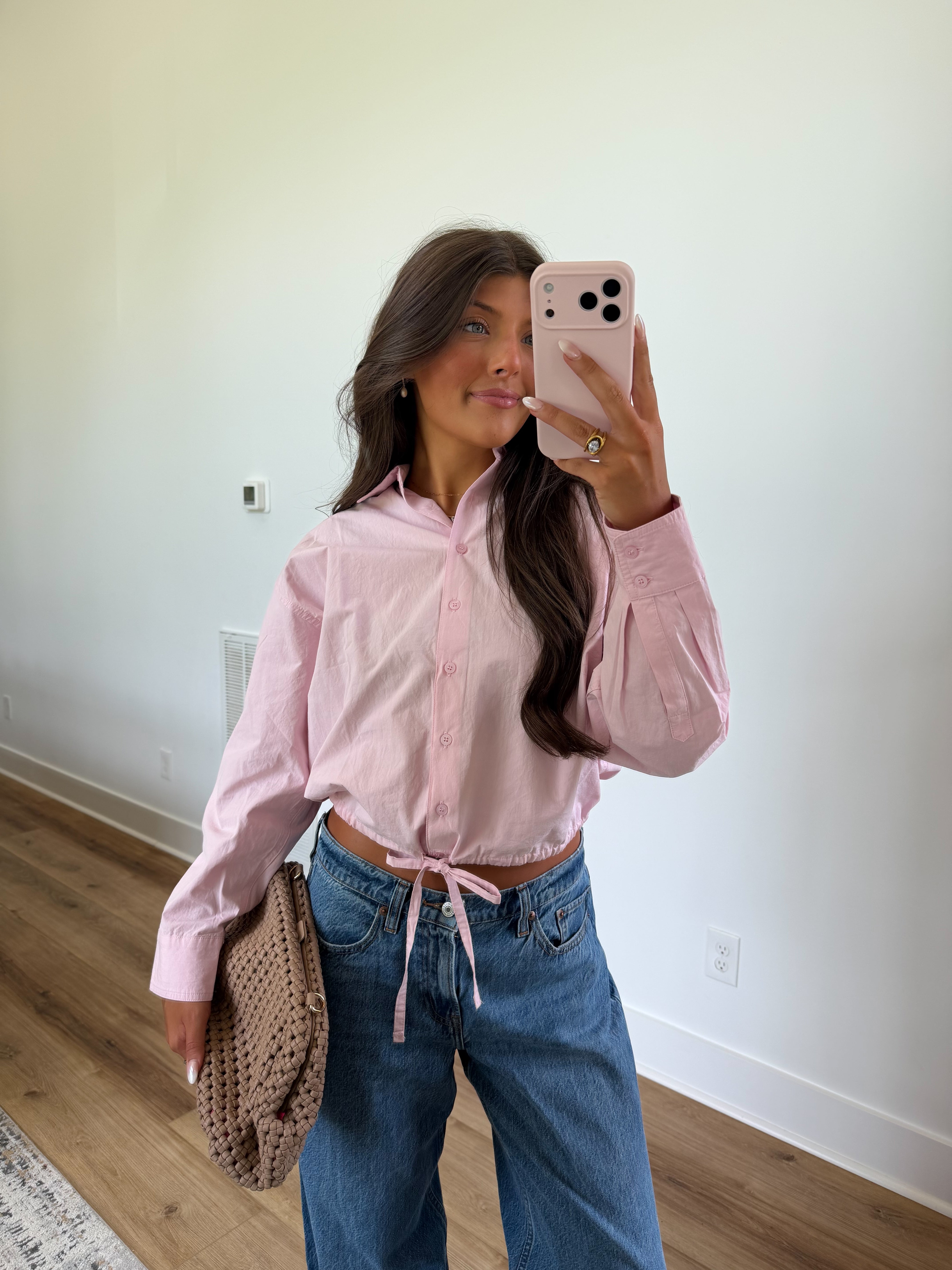 Ellis Tie Shirt (Blush)