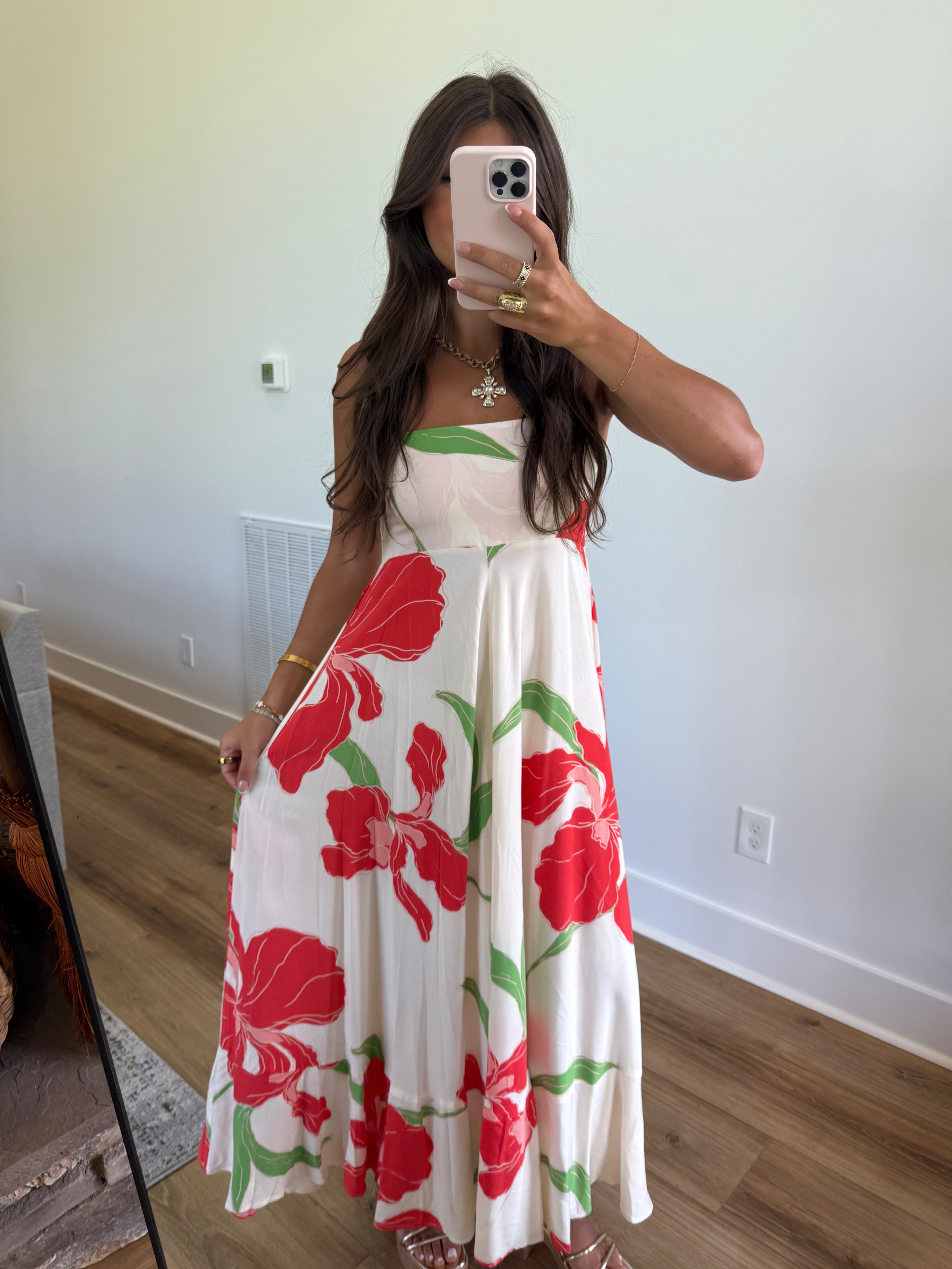 Poppy Spaghetti Strap Maxi