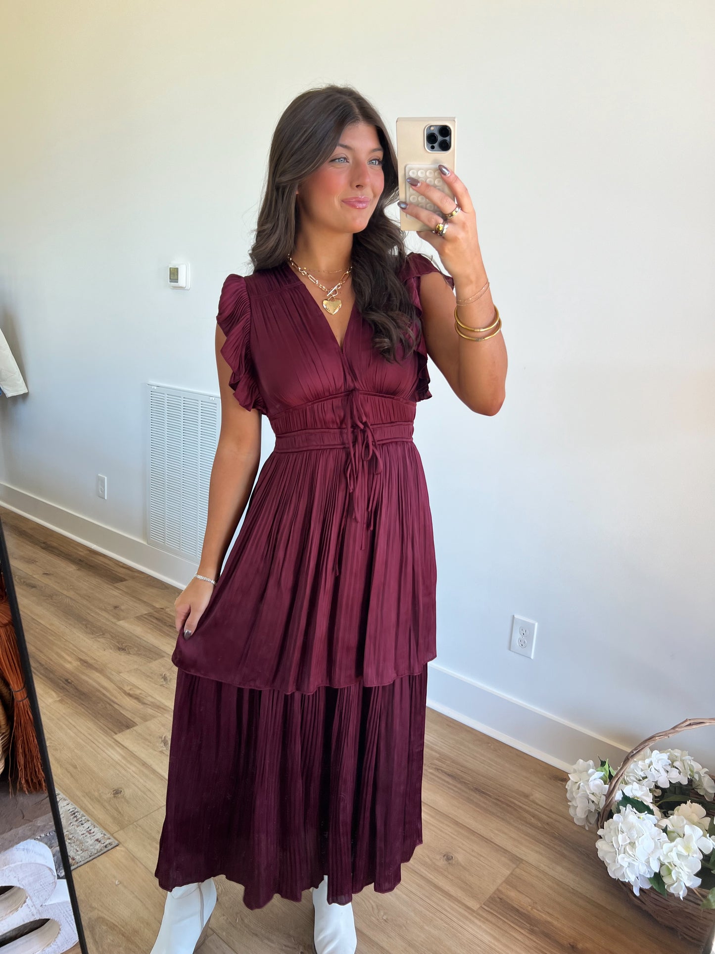 Burgundy Ashley Maxi Dress