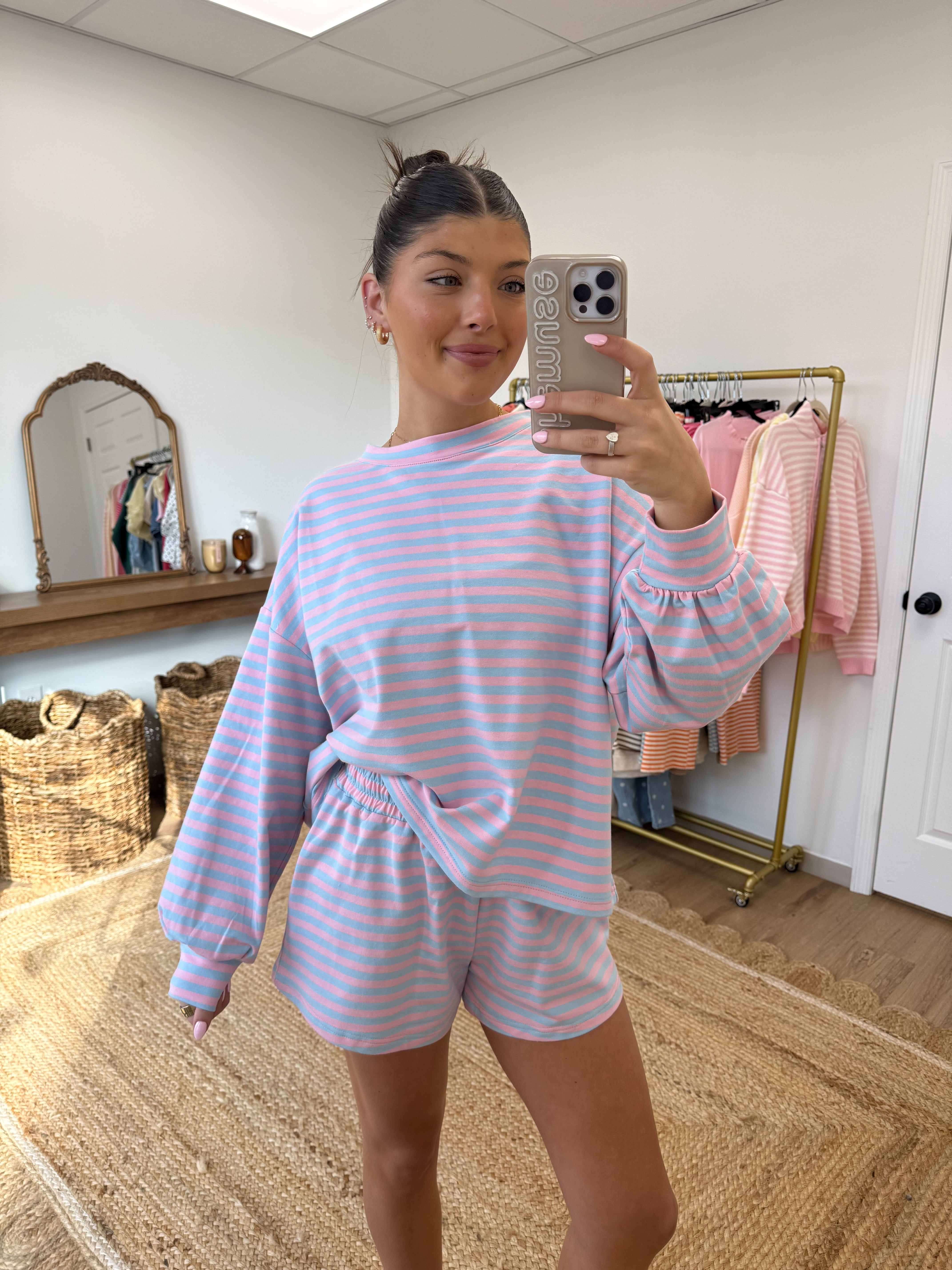 Cotton Candy Stripe Lounge Set