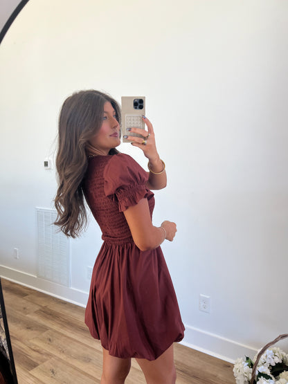 Burgundy Bubble Dress