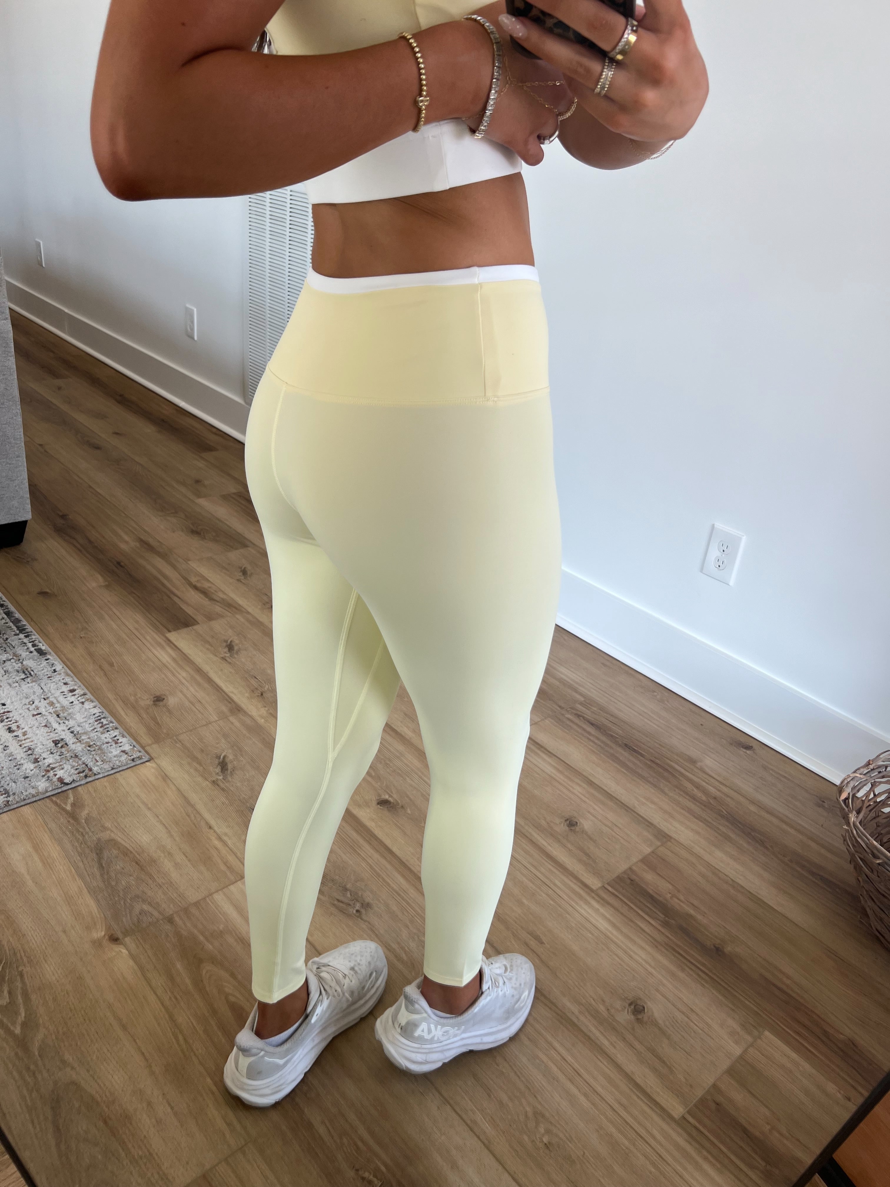 Lemon Contrast Leggings