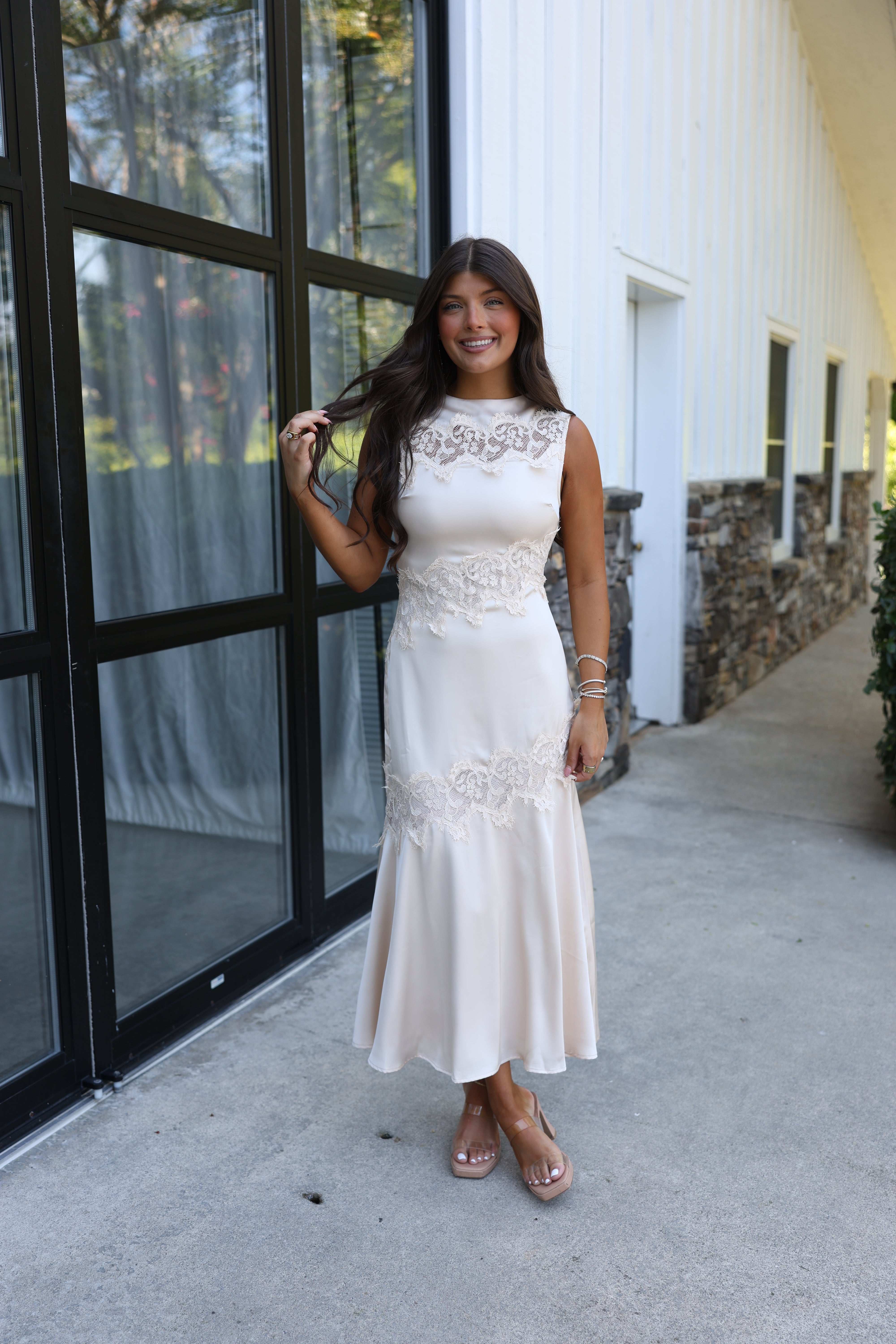 The Satin & Lace Dress