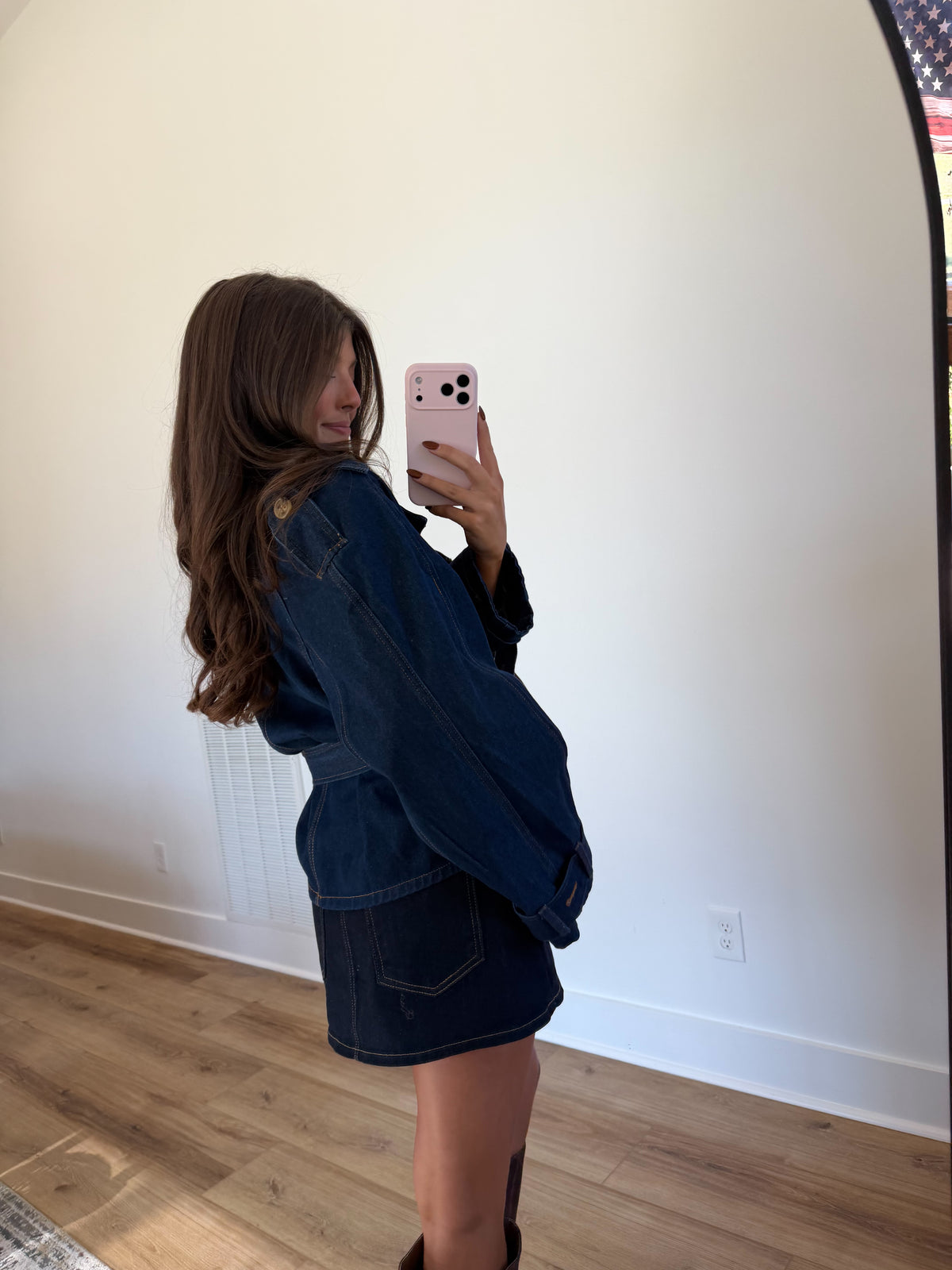 Dark Denim Trench Coat (PRE-ORDER (1-2 weeks)/ Restock)