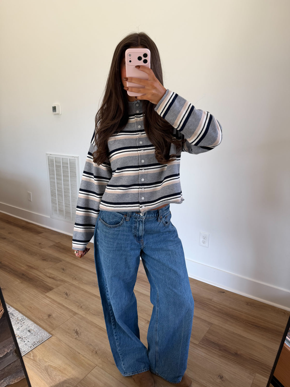Toledo Stripe Sweater (Grey/Tan)