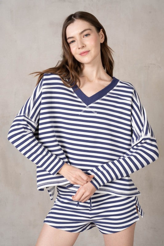 Travel Day Stripe Set (Navy)